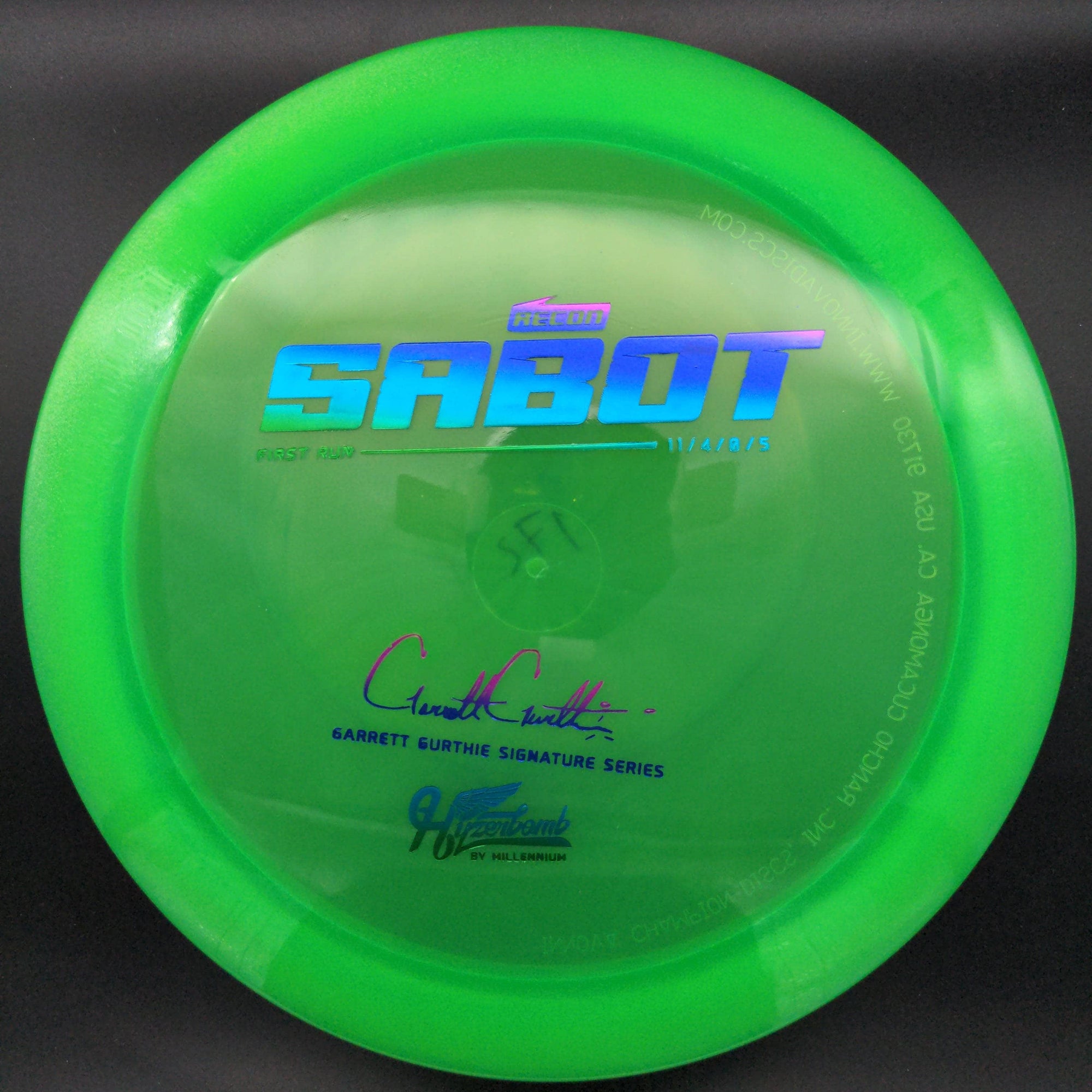 Millennium Discs Distance Driver Sabot, Garrett Gurthie, Hyzerbomb Recon, First Run