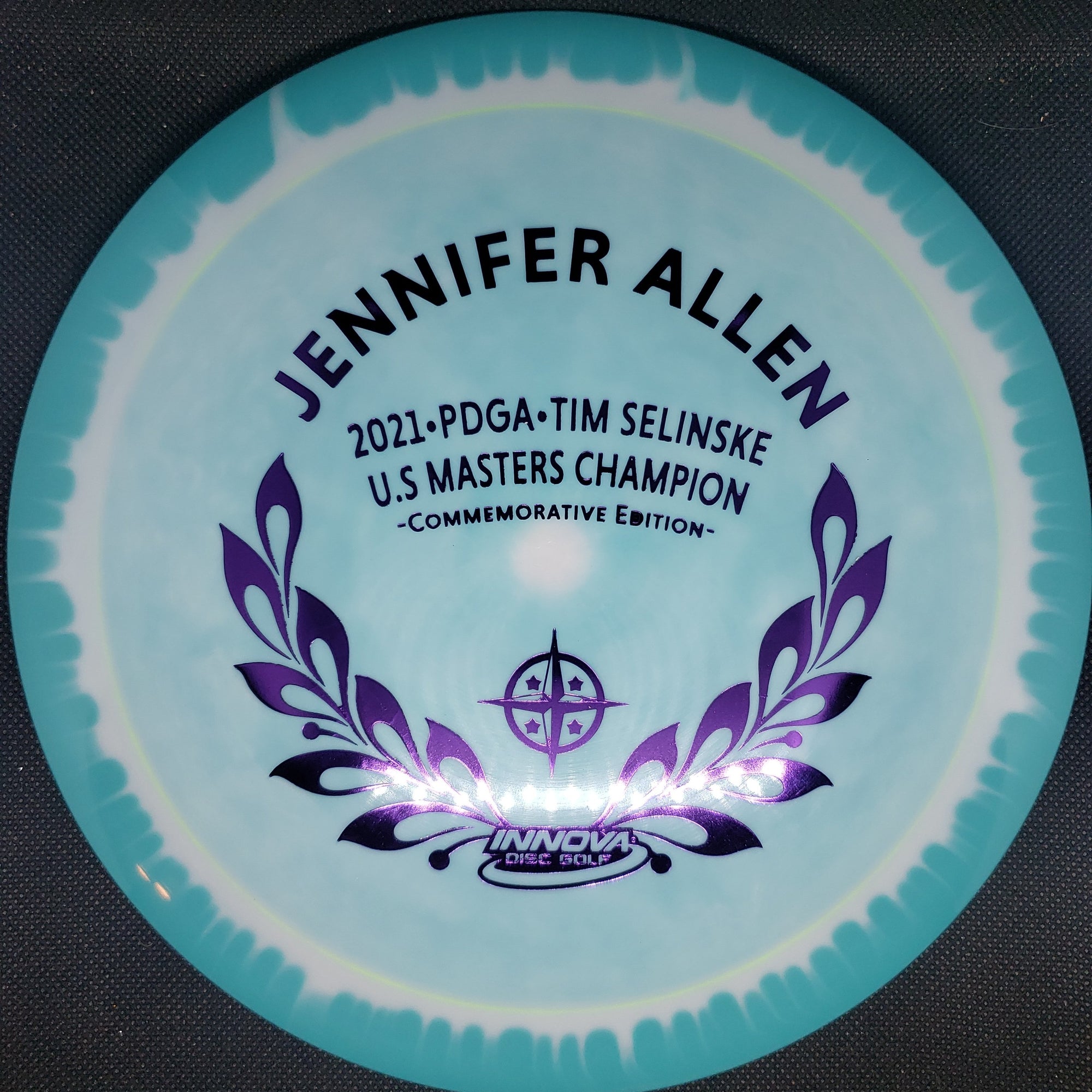 Innova Distance Driver Turquise Purple Stamp 175g Jennifer Allen, 2021 U.S Masters Champion, Commemorative Edition Wraith