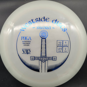 Westside Discs Distance Driver White Blue Stamp 176g Sword, VIP Plastic