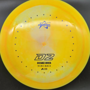 Prodigy Distance Driver Yellow Blue Stamp 162g D2 - AIR Spectrum Plastic