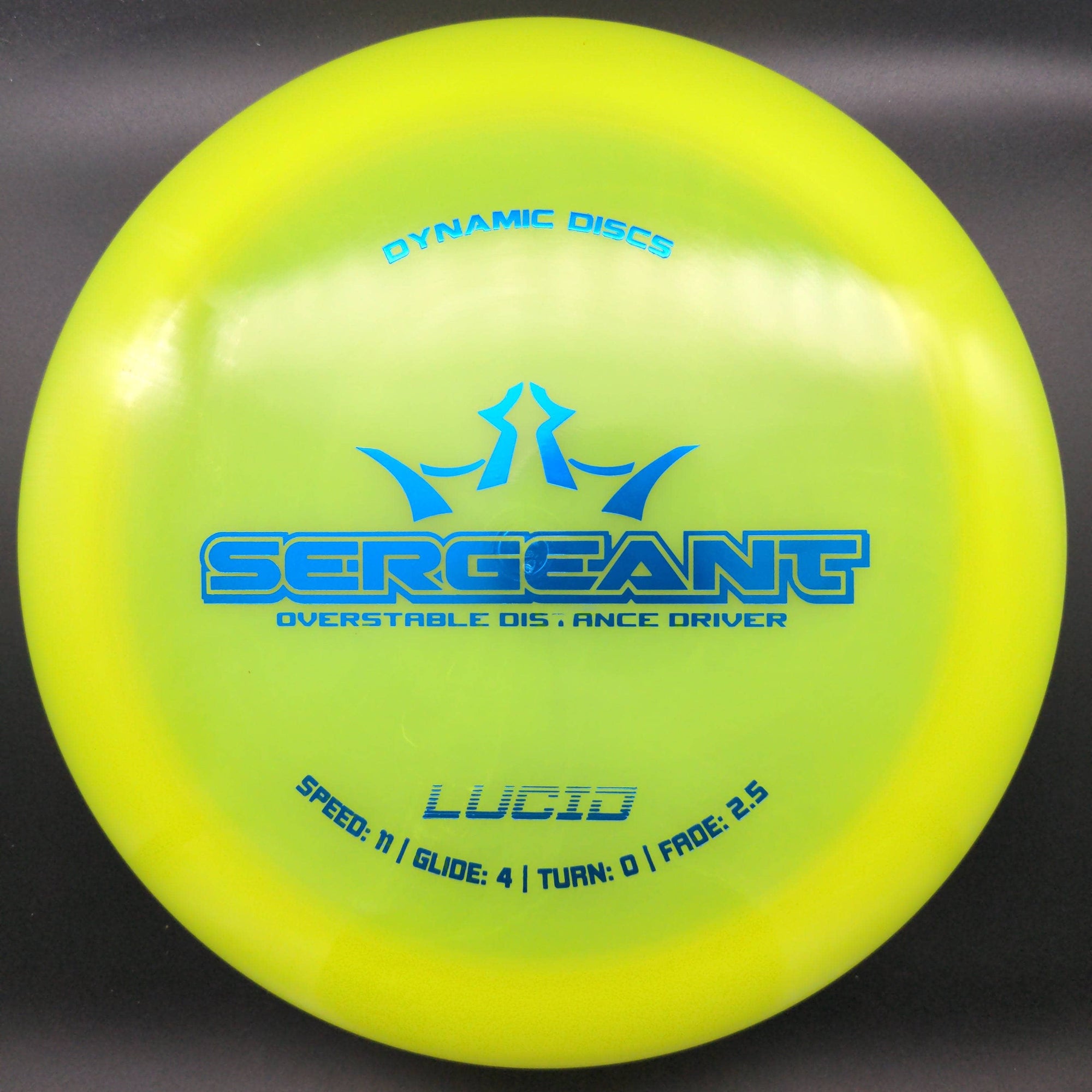 Dynamic Discs Distance Driver Yellow Blue Stamp 173g Sergeant, Lucid Plastic