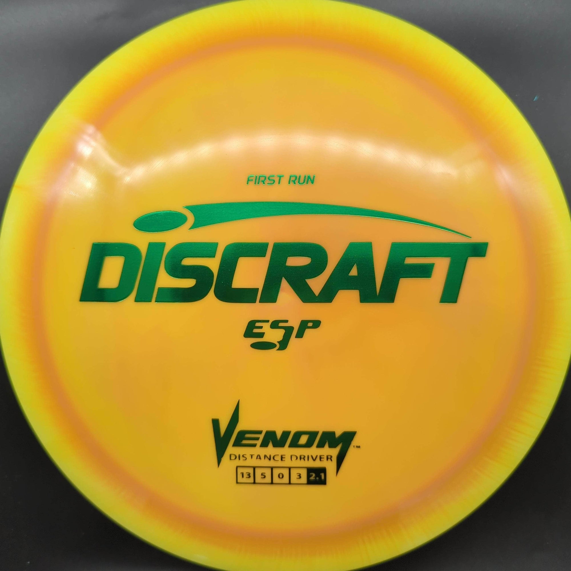 Discraft Distance Driver Yellow Green Stamp 174g Venom, ESP, First Run