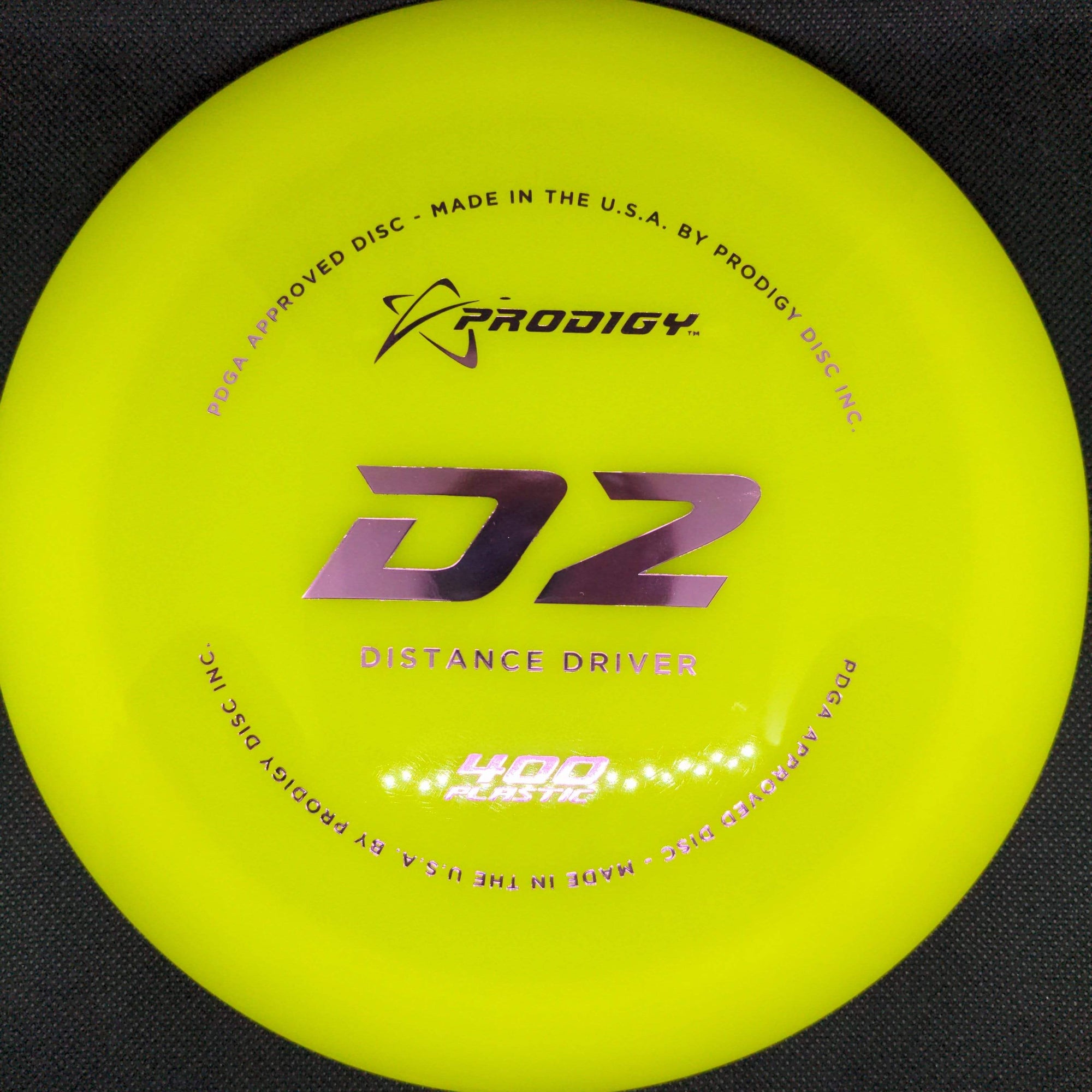Prodigy Distance Driver Yellow Purple Stamp 172g D2 - 400 Plastic