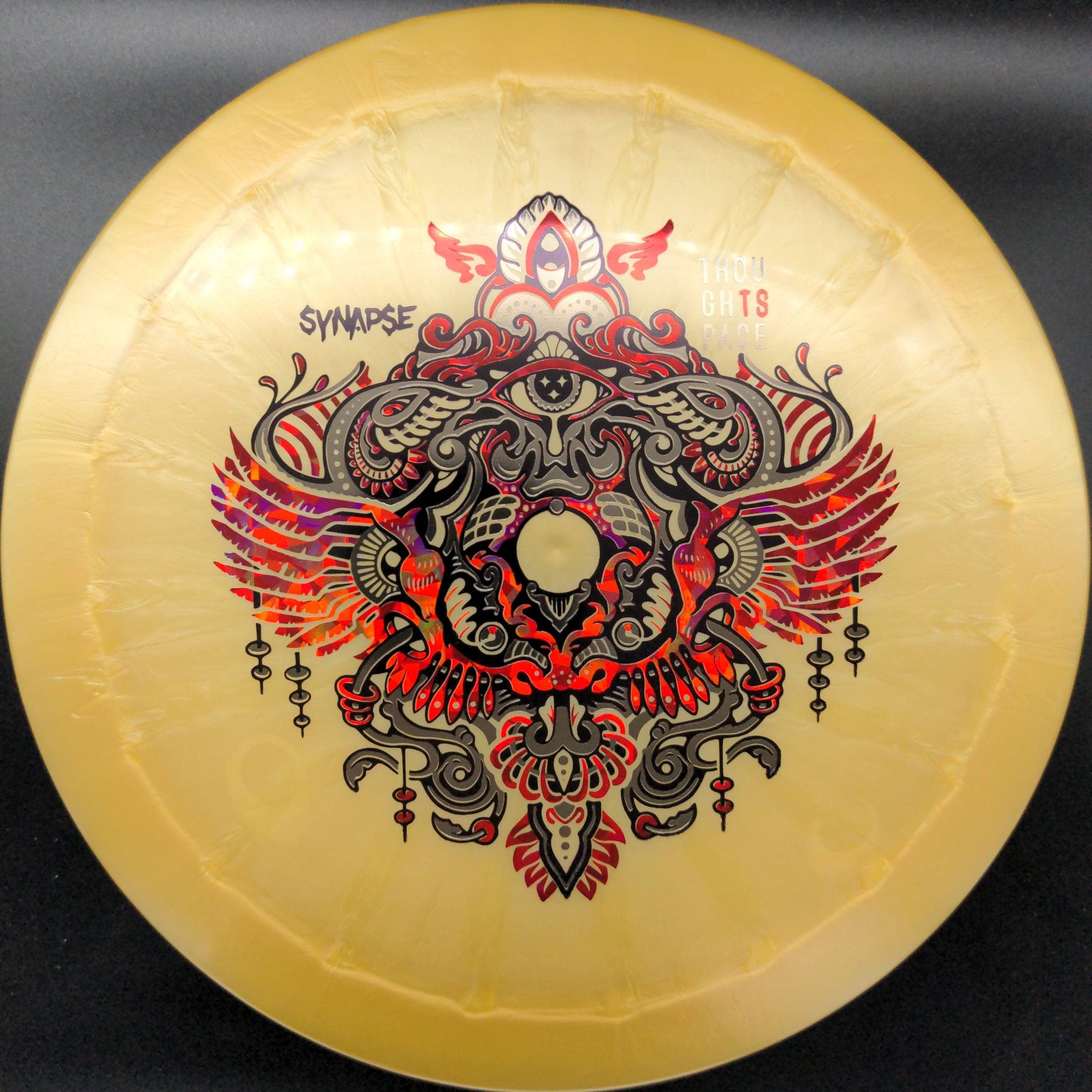 Thought Space Athletics Distance Driver Yellow Red Stamp 175g Synapse, Ethereal Plastic