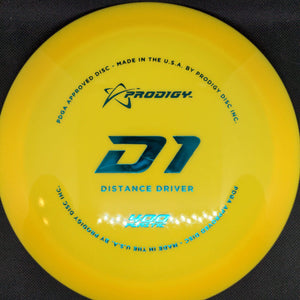 Prodigy Distance Driver Yellow Teal Stamp 174g D1 -  400 Plastic
