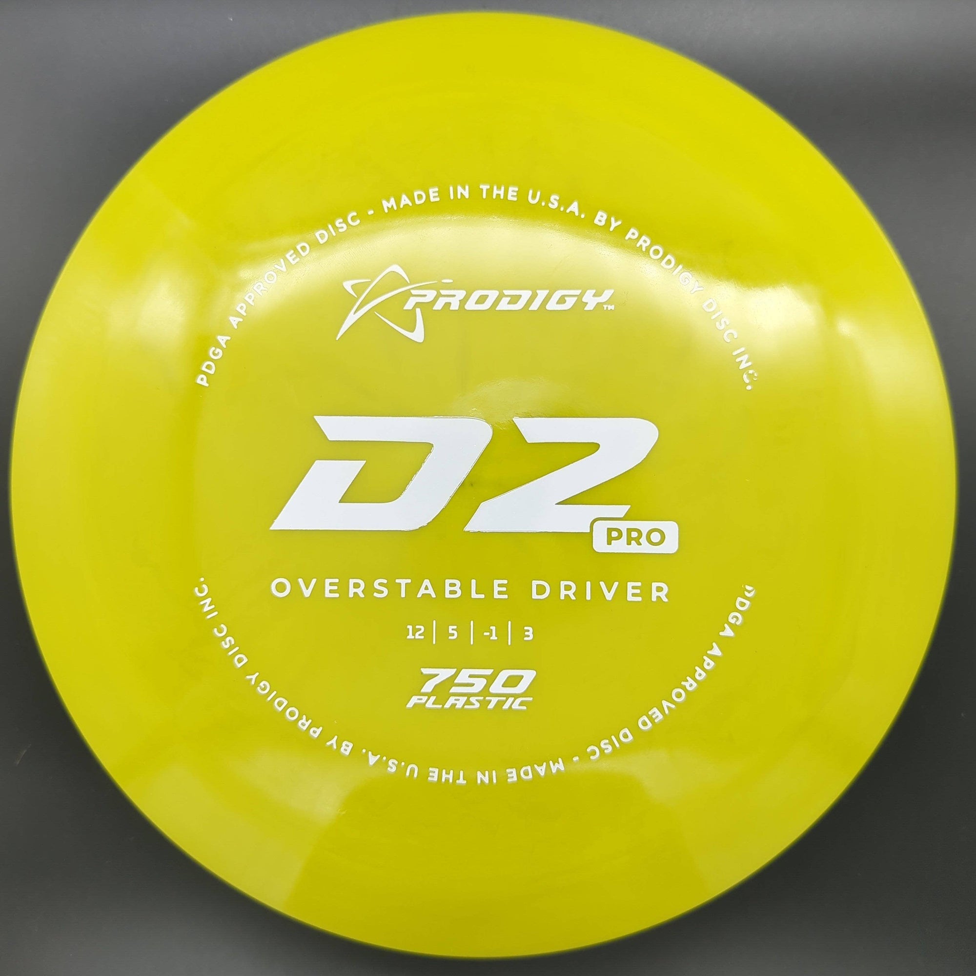 Prodigy Distance Driver Yellow White Stamp 174g 3 D2 Pro, 750 Plastic