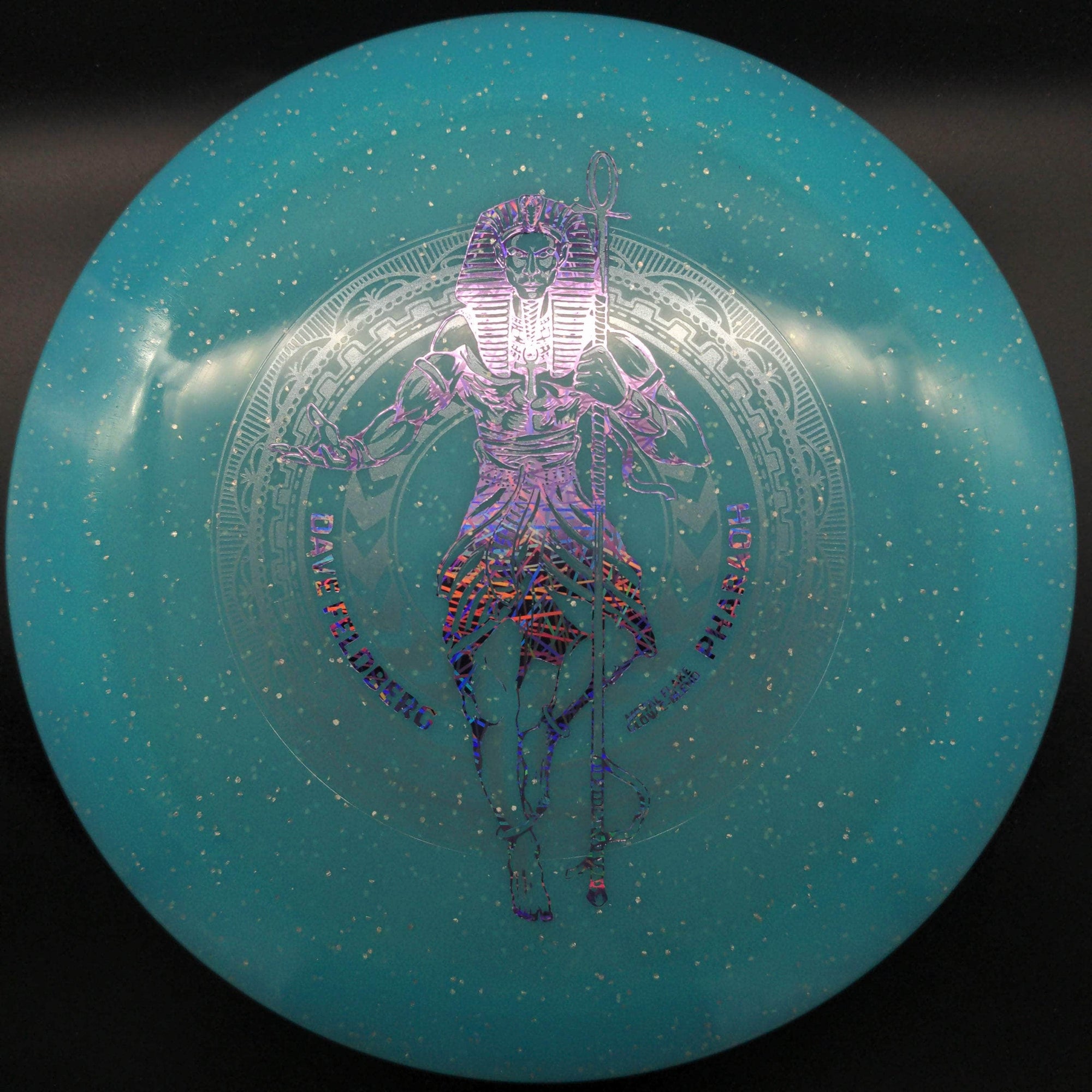 Infinite Discs Fairway Driver Blue Ghost/Pink Stamp 175g Pharaoh, Dave Feldberg, Metal Flake Glow