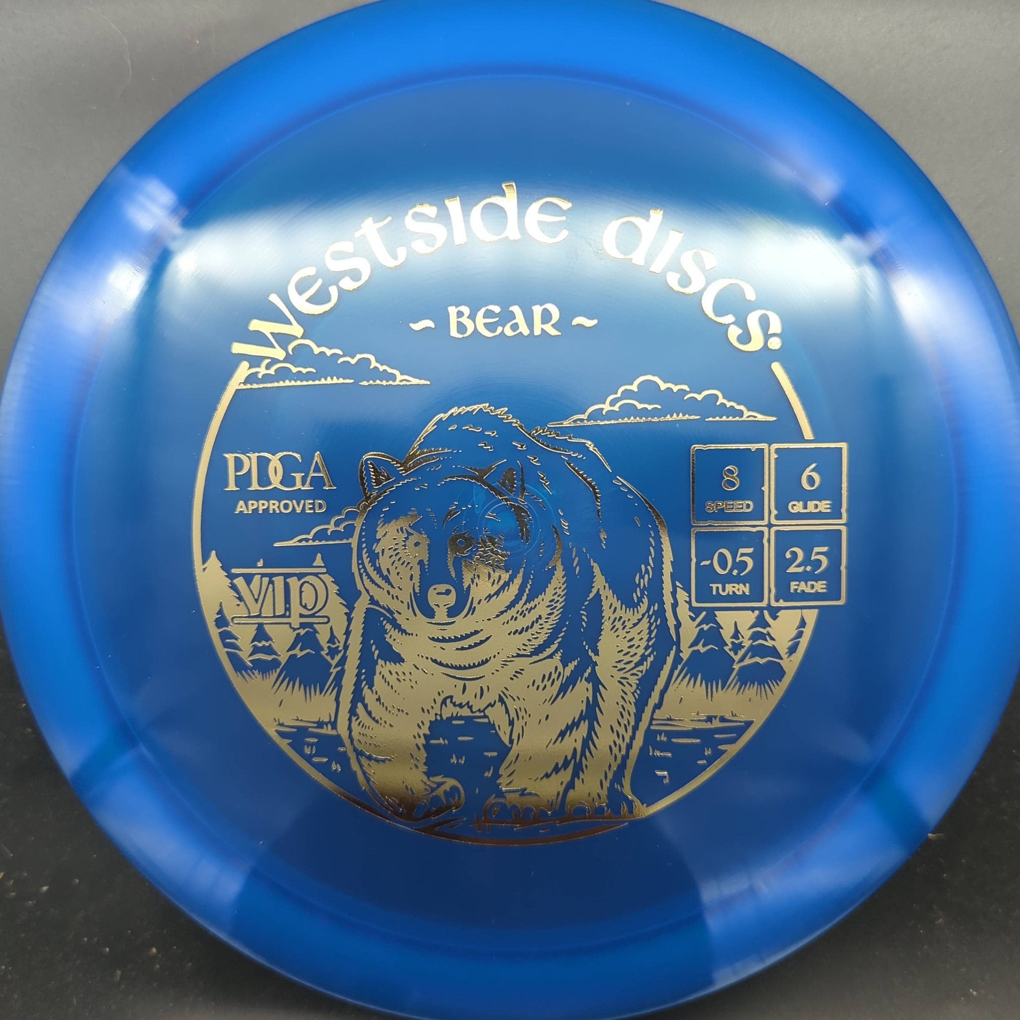 Westside Discs Fairway Driver Blue Gold Stamp 176g 2 Bear, VIP