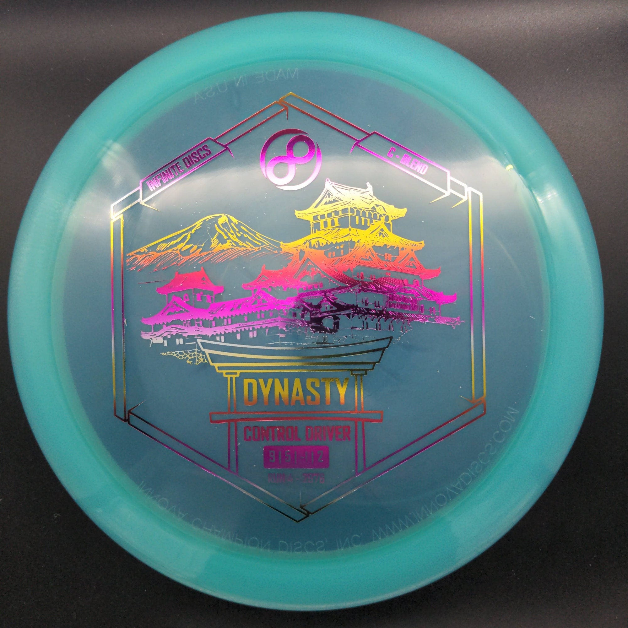 Infinite Discs Fairway Driver Blue Pink/Red/Yellow Stamp 175g Dynasty, C-Blend