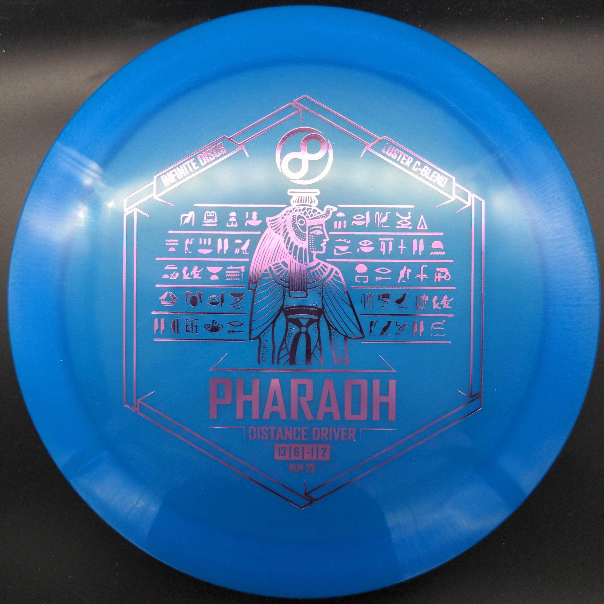 Infinite Discs Fairway Driver Blue Pink Stamp 175g Pharaoh, Luster C-Blend