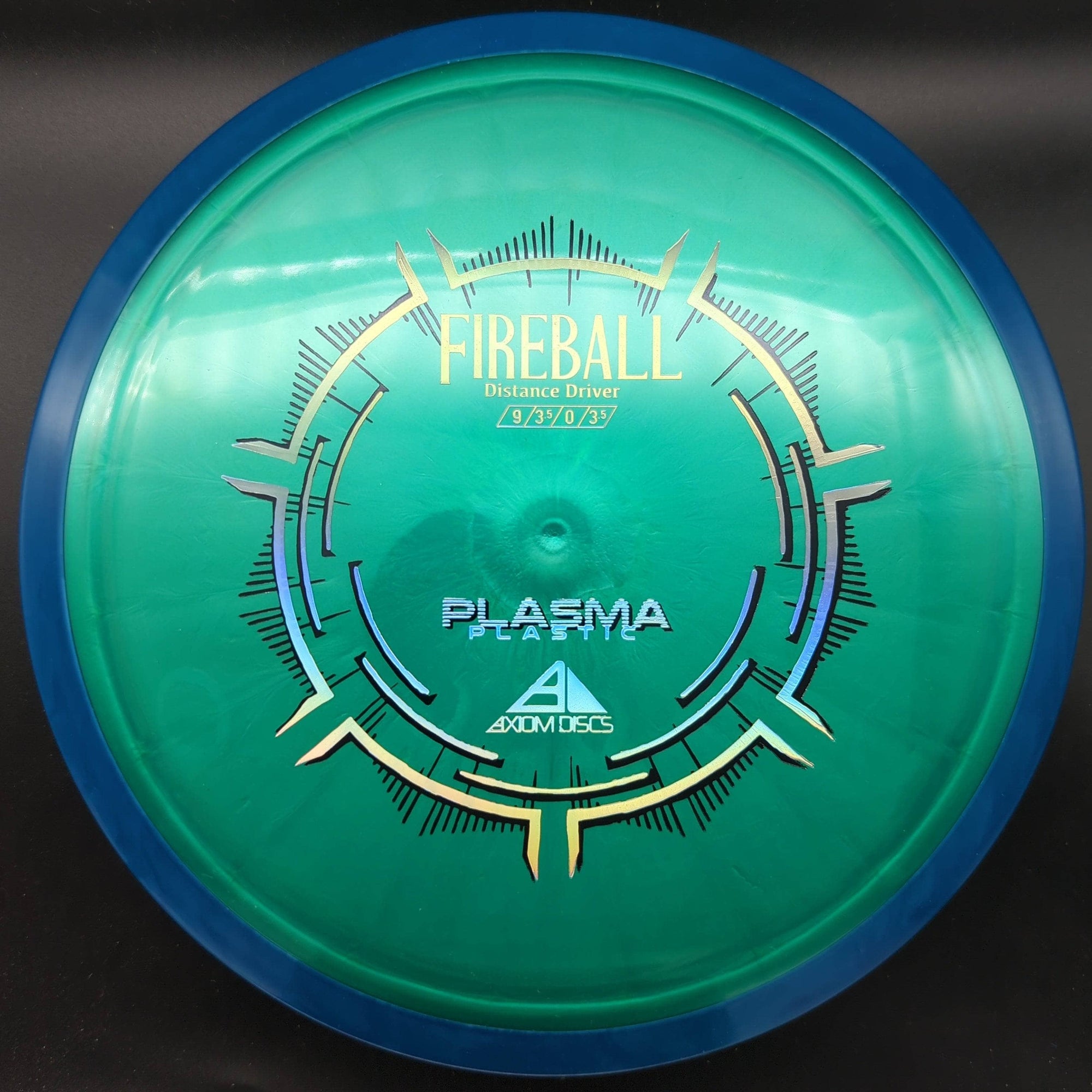 MVP Fairway Driver Blue Rim Green Plate 175g Plasma Fireball