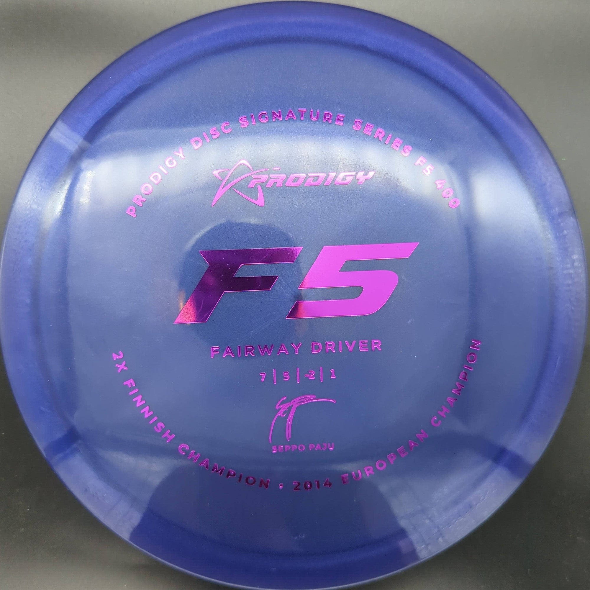 Prodigy Fairway Driver F5, 400 Plastic, Seppo Paju, 2022 Signature Series