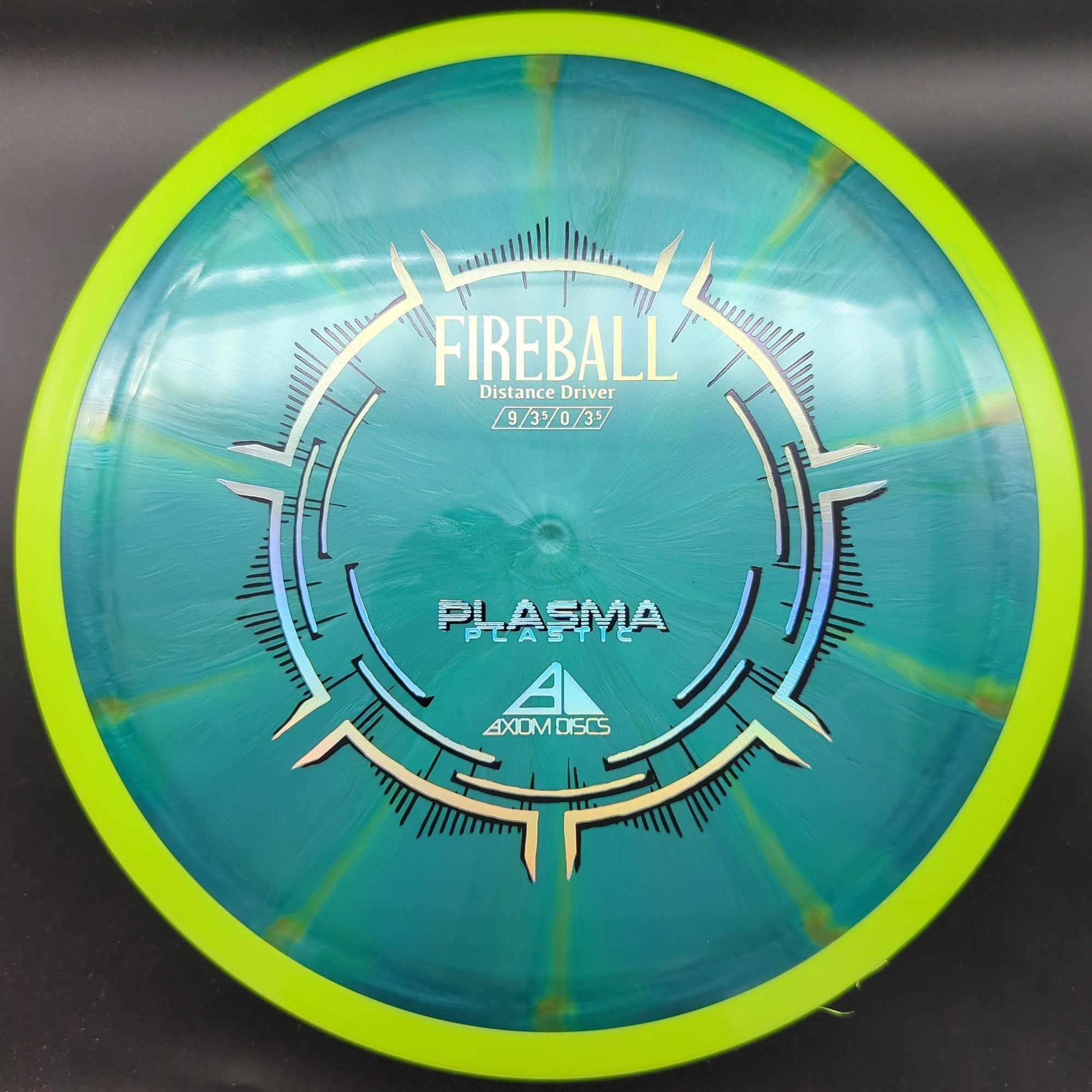 MVP Fairway Driver Green Rim Teal Plate 174g Plasma Fireball