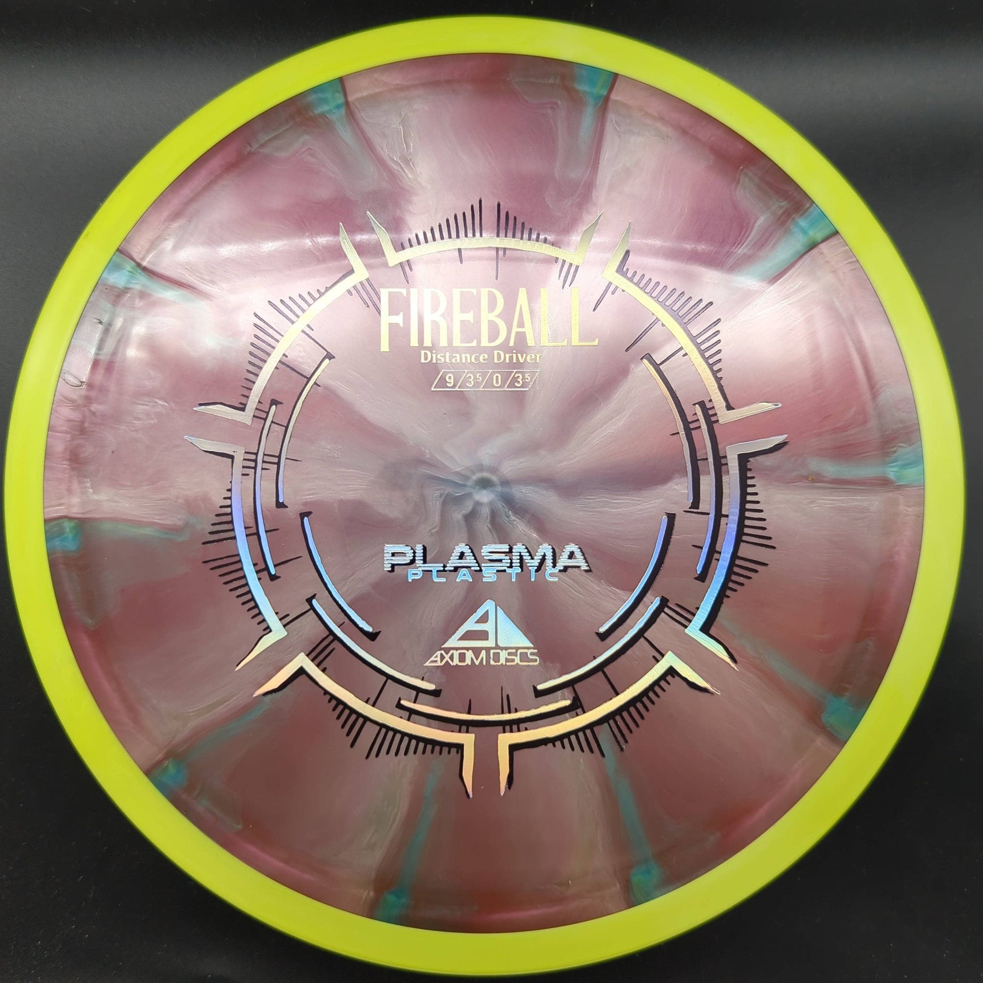 MVP Fairway Driver Green/Yellow Rim Purple Plate 175g Plasma Fireball
