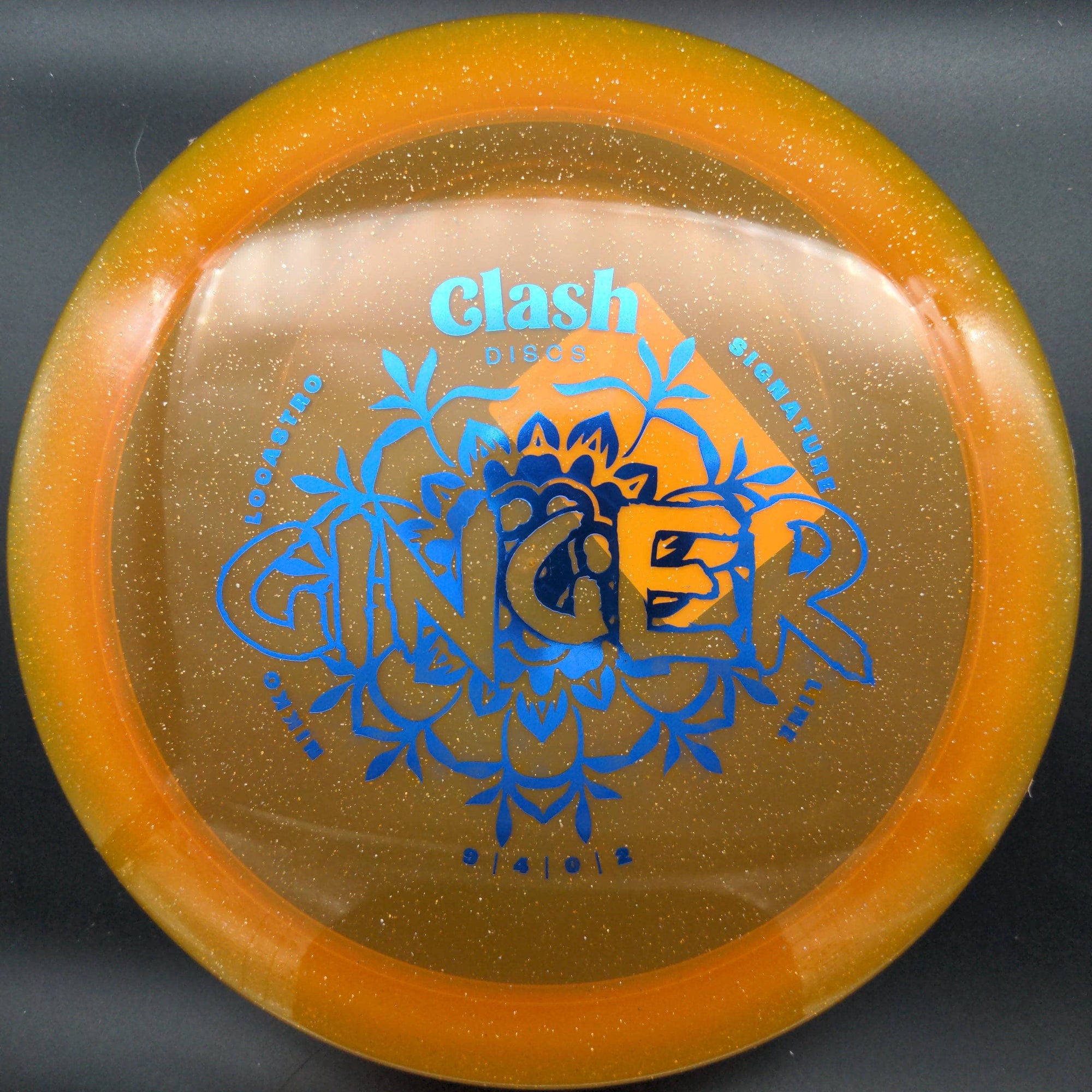 Clash Discs Fairway Driver Light Orange Purple Stamp 175g Ginger - Nikko Locastro Signature Steady Plastic