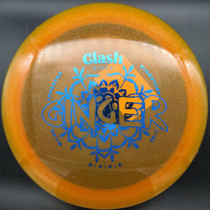 Clash Discs Fairway Driver Light Orange Purple Stamp 175g Ginger - Nikko Locastro Signature Steady Plastic