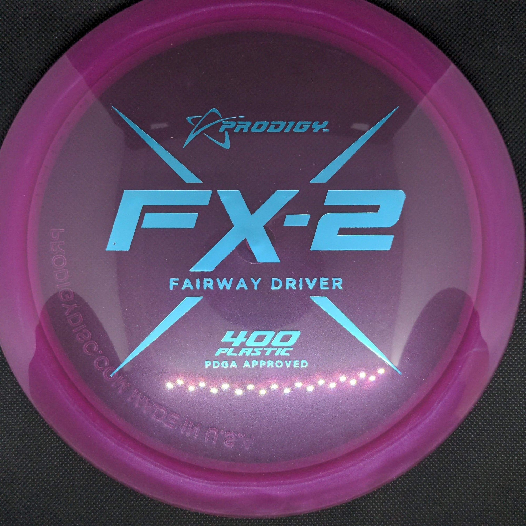 Prodigy Fairway Driver Light Purple Teal Stamp 174g FX2 400 Plastic