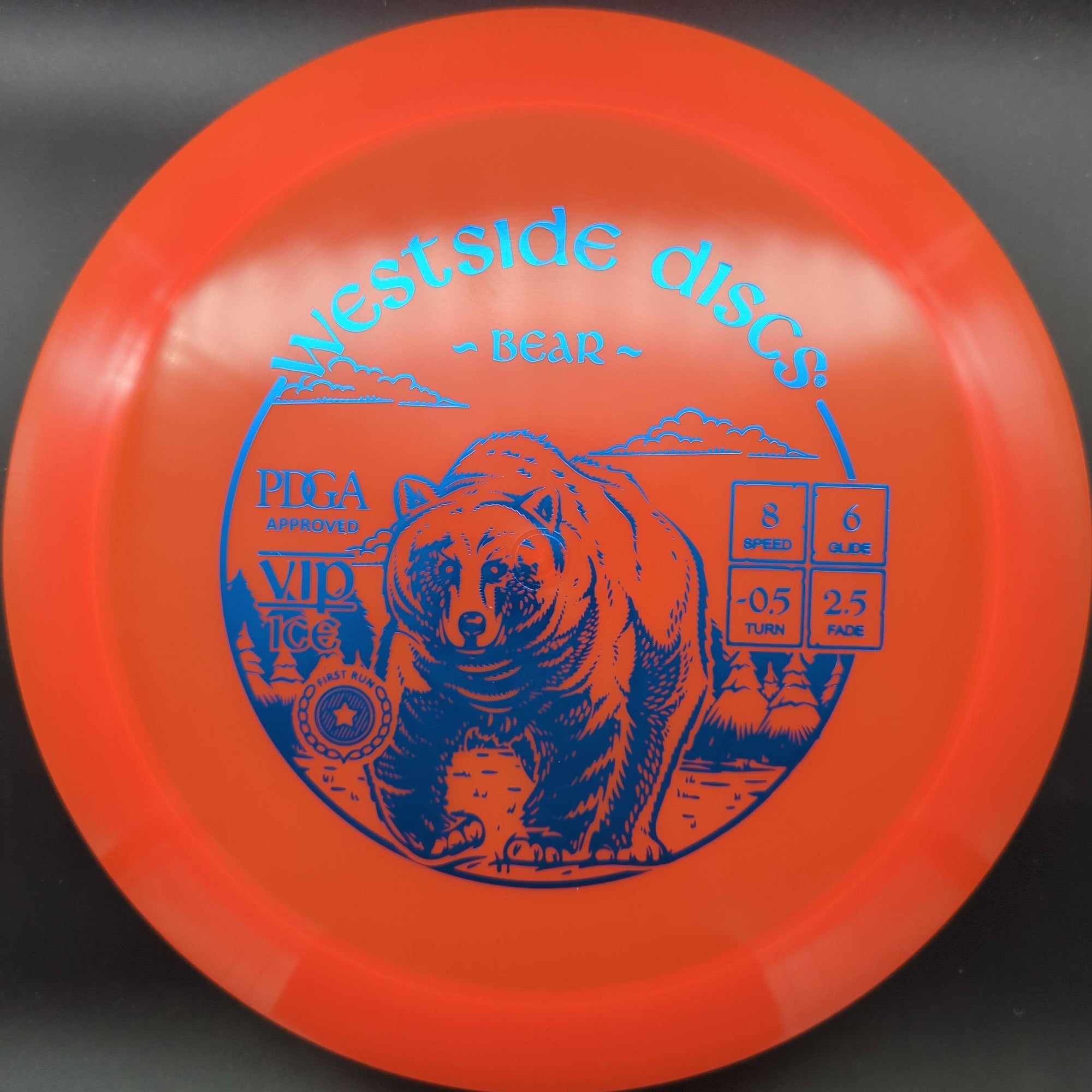 Westside Discs Fairway Driver Orange Blue Stamp 167g Bear, VIP-Ice,  First Run