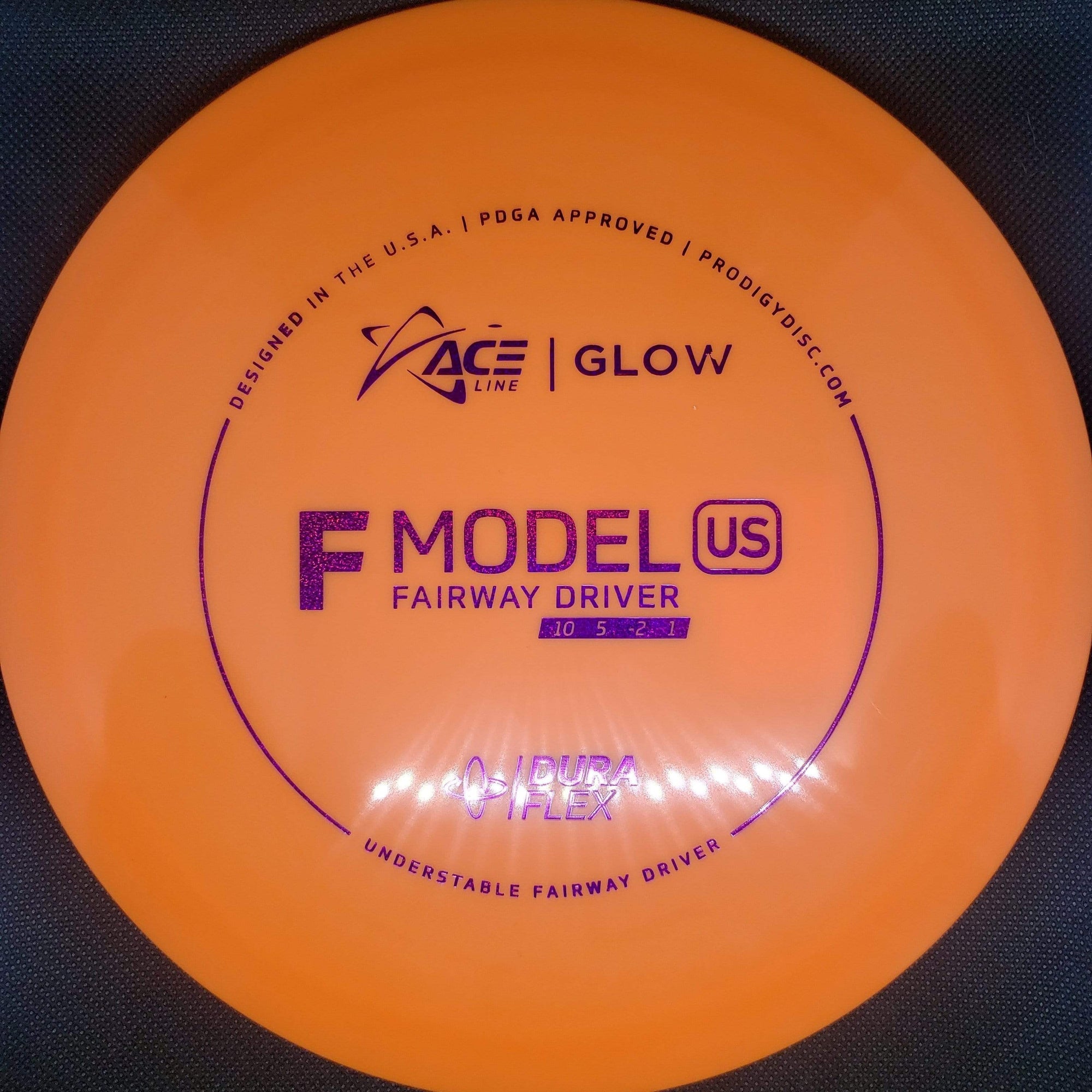 Gem Discs Fairway Driver Orange Pink Glitter Stamp 174g Ace line F model US Duraflex