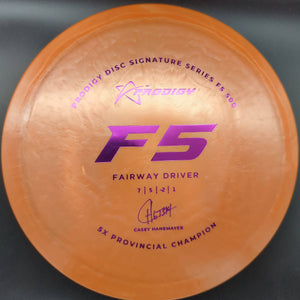 Prodigy Fairway Driver Orange Purple Stamp 173g F5, 500 Plastic, Casey Hanemayer, 2022 Signature Series