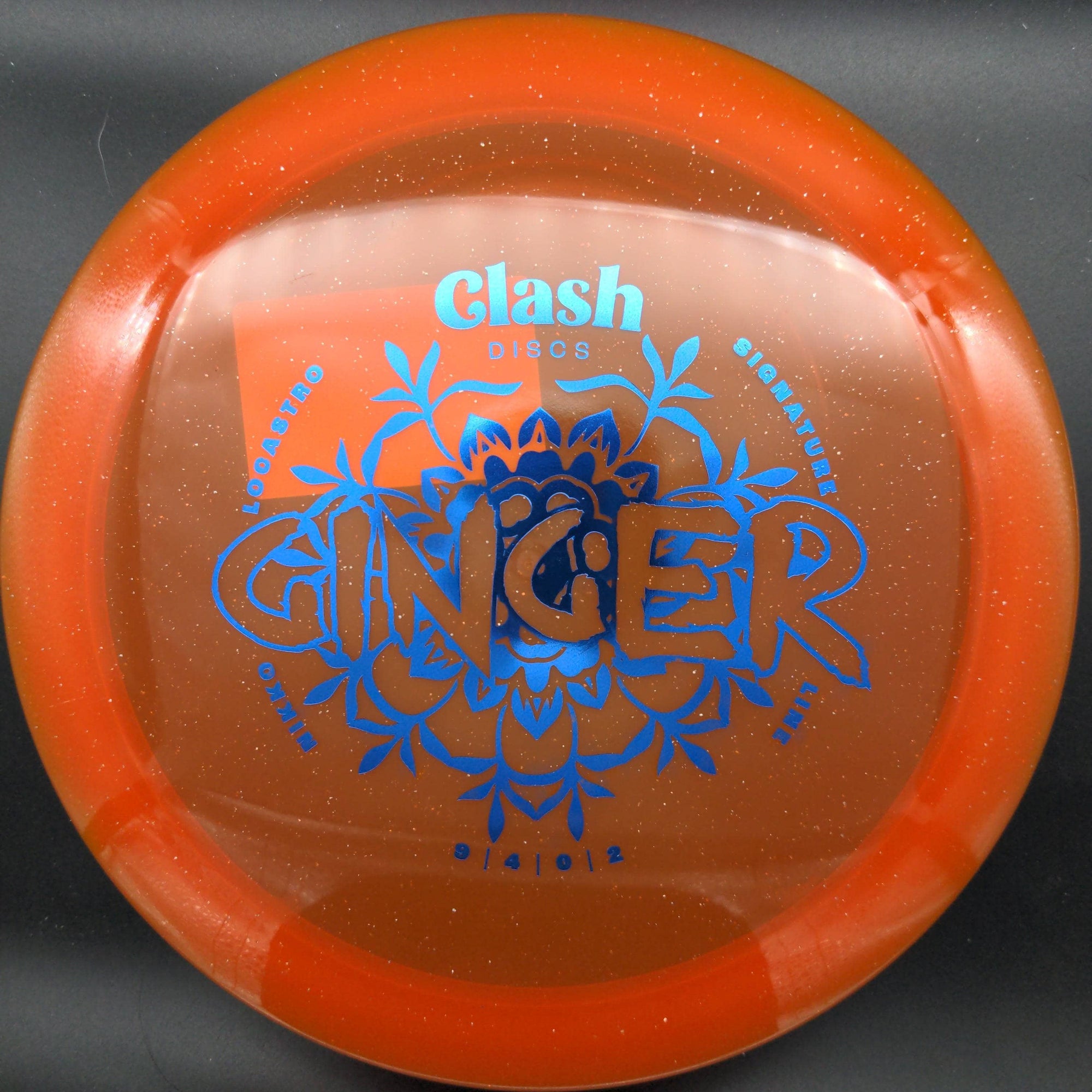 Clash Discs Fairway Driver Light Orange Purple Stamp 175g Ginger - Nikko Locastro Signature Steady Plastic