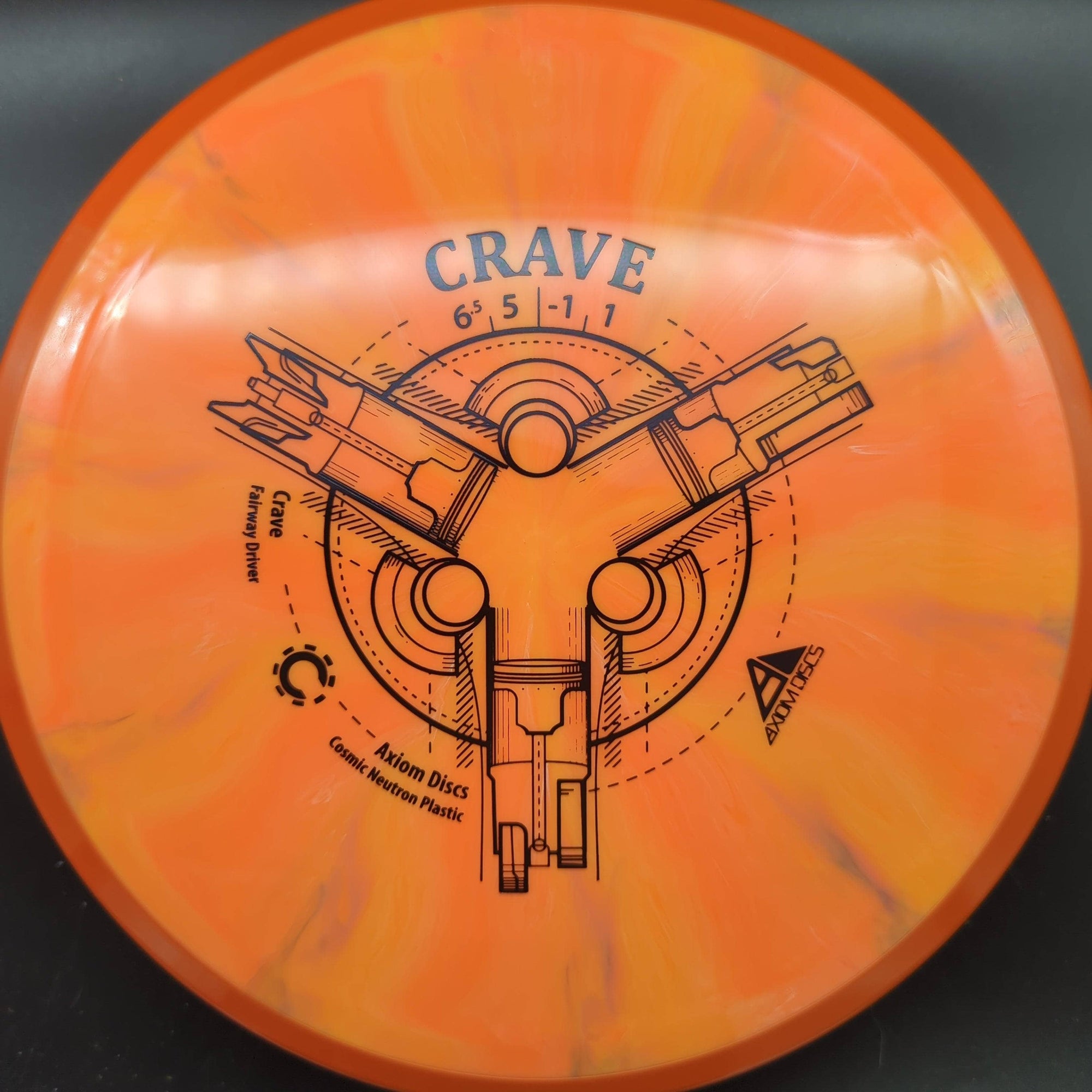 Axiom Fairway Driver Orange Rim Orange Plate 171g Crave, Cosmic Neutron
