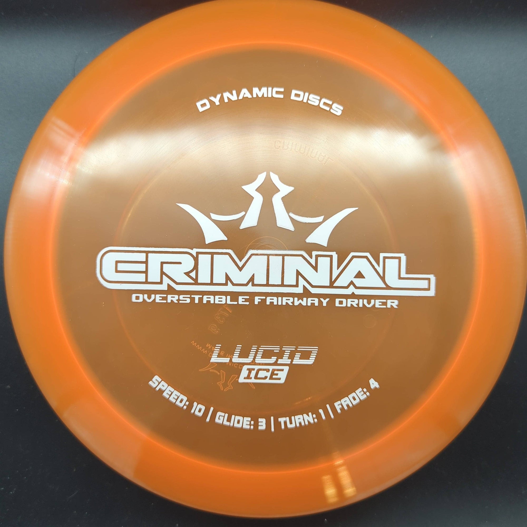 Dynamic Discs Fairway Driver Orange White Stamp 173g Criminal, Lucid ICE