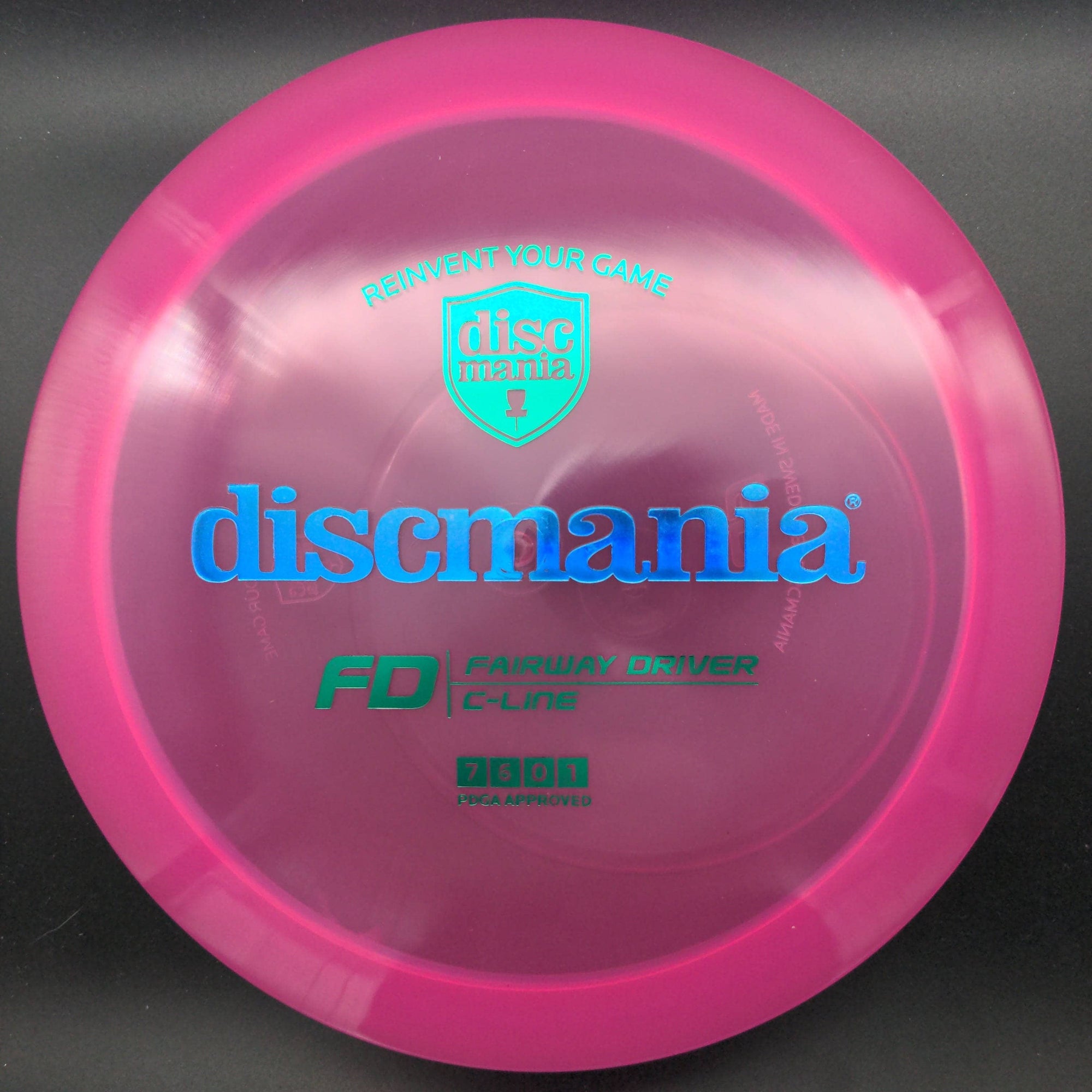 Discmania Fairway Driver Pink Green Stamp Blue Holo Bar Stamp 176g FD, C-Line Plastic