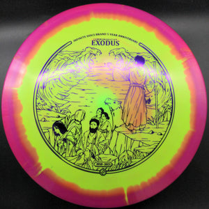 Infinite Discs Fairway Driver Pink/Yellow Pink Stamp 175g #2 Exodus, Halo Plastic, 5-Year Anniversary Edition