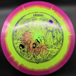 Infinite Discs Fairway Driver Pink/Yellow Pink Stamp 175g #3 Exodus, Halo Plastic, 5-Year Anniversary Edition