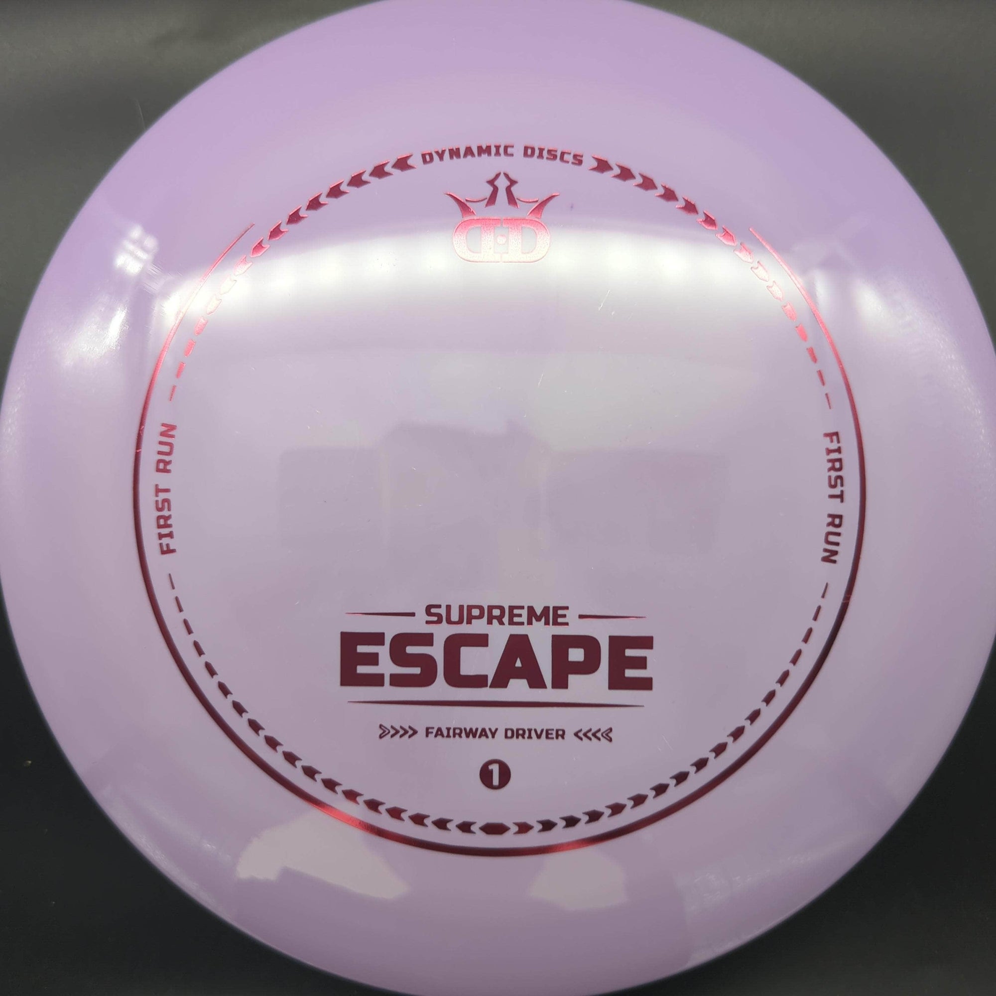 Dynamic Discs Fairway Driver Purple Pink Stamp 175g Escape, Supreme Plastic, First Run