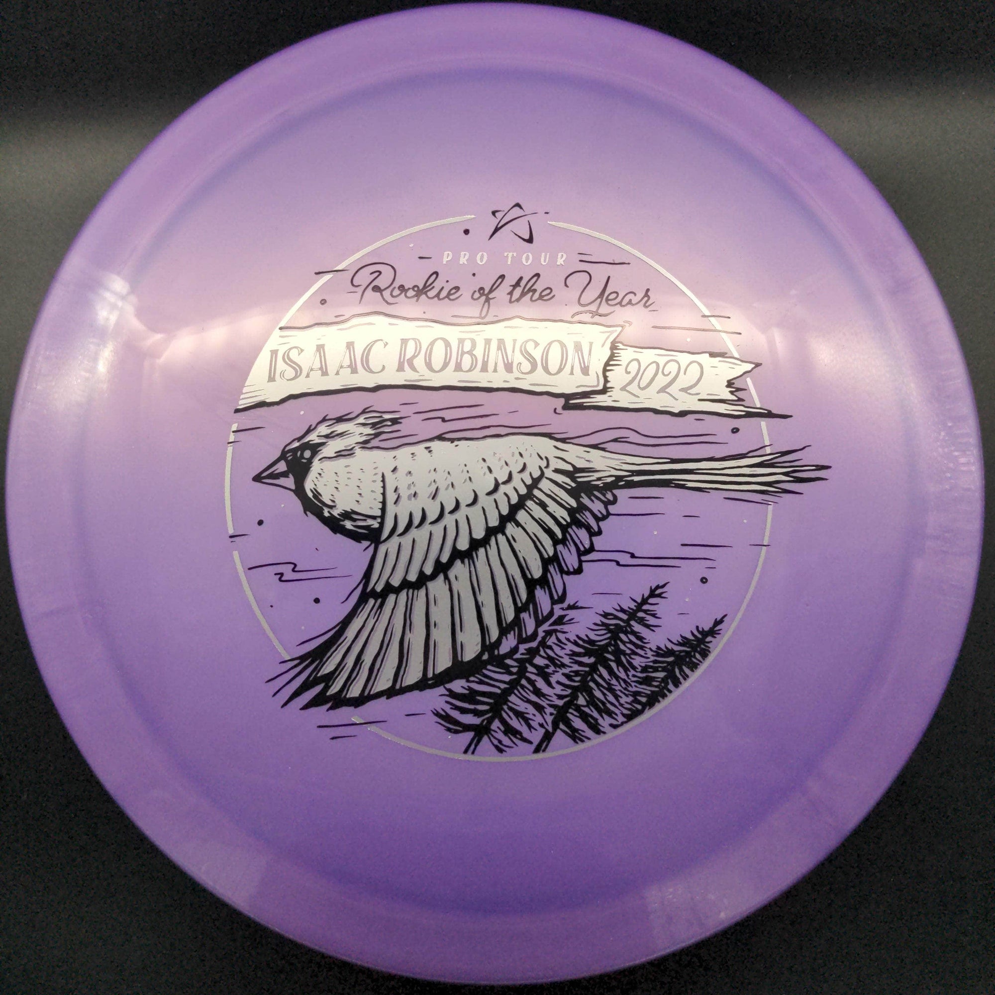 Prodigy Fairway Driver Purple Silver Stamp 174g Fx4, 500 Plastic, Isaac Robinson Rookie Of the Year Stamp