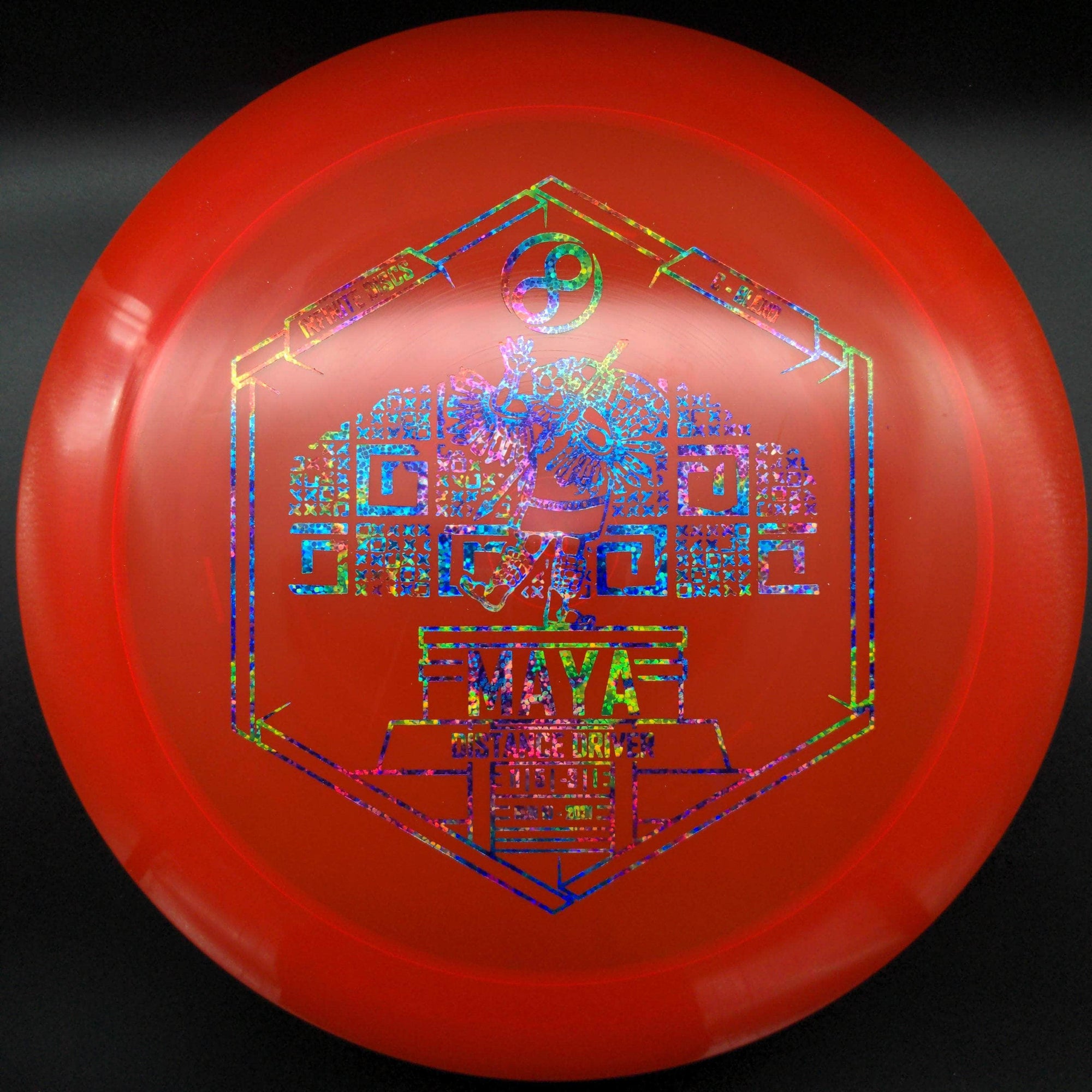 Infinite Discs Fairway Driver Red Glitter Partytime Stamp 175g Maya, C-Blend