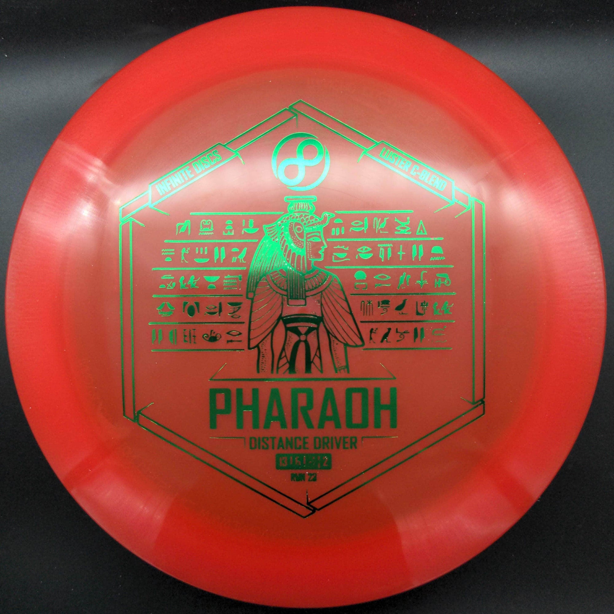 Infinite Discs Fairway Driver Red Green Stamp 175g Pharaoh, Luster C-Blend