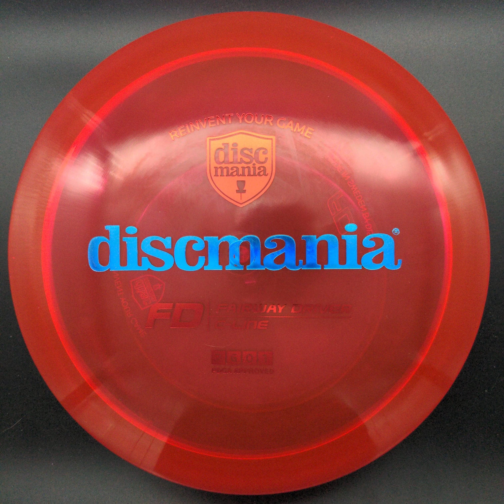 Discmania Fairway Driver Red Red Stamp Blue Holo Bar Stamp 176g FD, C-Line Plastic