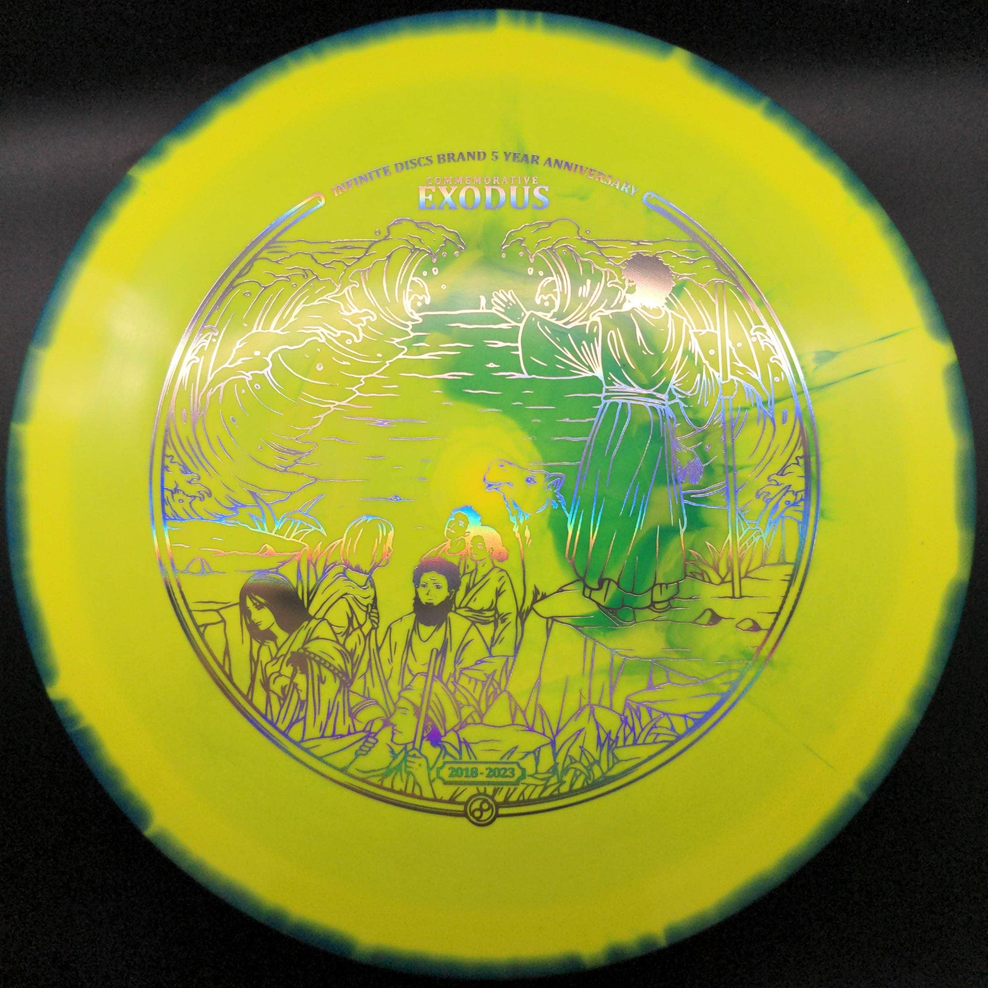 Infinite Discs Fairway Driver Teal/Yellow Holo Stamp 171g Exodus, Halo Plastic, 5-Year Anniversary Edition