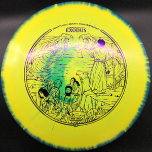 Infinite Discs Fairway Driver Teal/Yellow Purple Stamp 175g Exodus, Halo Plastic, 5-Year Anniversary Edition