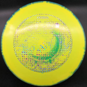 Infinite Discs Fairway Driver Teal/Yellow Silver Shatter Stamp 172g #1 Exodus, Halo Plastic, 5-Year Anniversary Edition