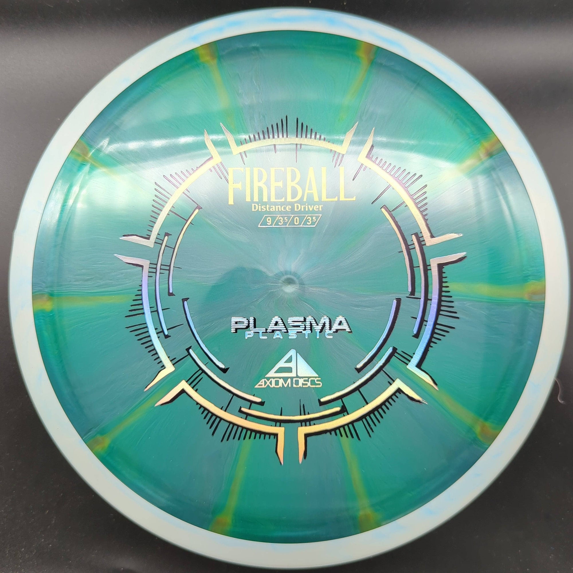 MVP Fairway Driver White/Blue Rim Teal Plate 175g Plasma Fireball