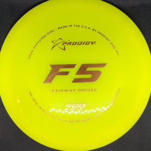 Prodigy Fairway Driver Yellow Gold Stamp 175g F5 - 400 plastic