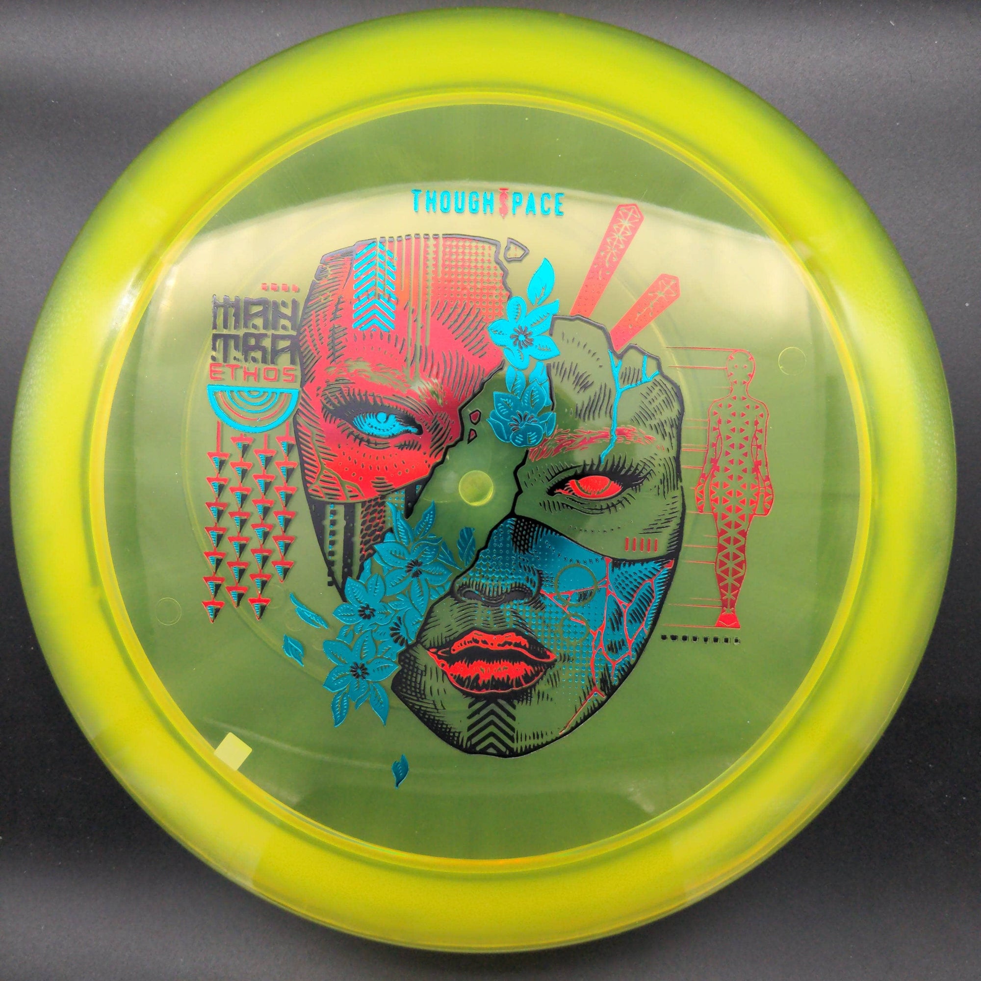 Thought Space Athletics Fairway Driver Yellow Green/Red Stamp 173g Mantra, Ethos Plastic