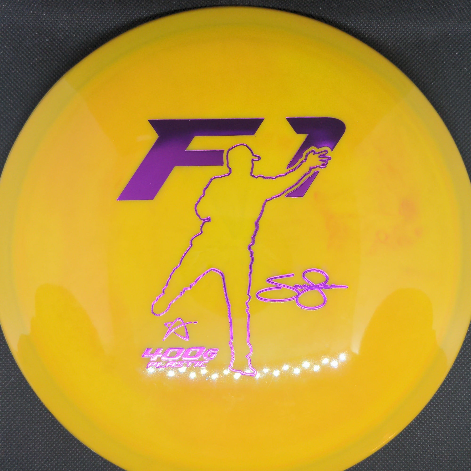 Prodigy Fairway Driver Yellow/Orange Purple Stamp 173g F1 400G Plastic, Sam Lee 2021, Signature Series