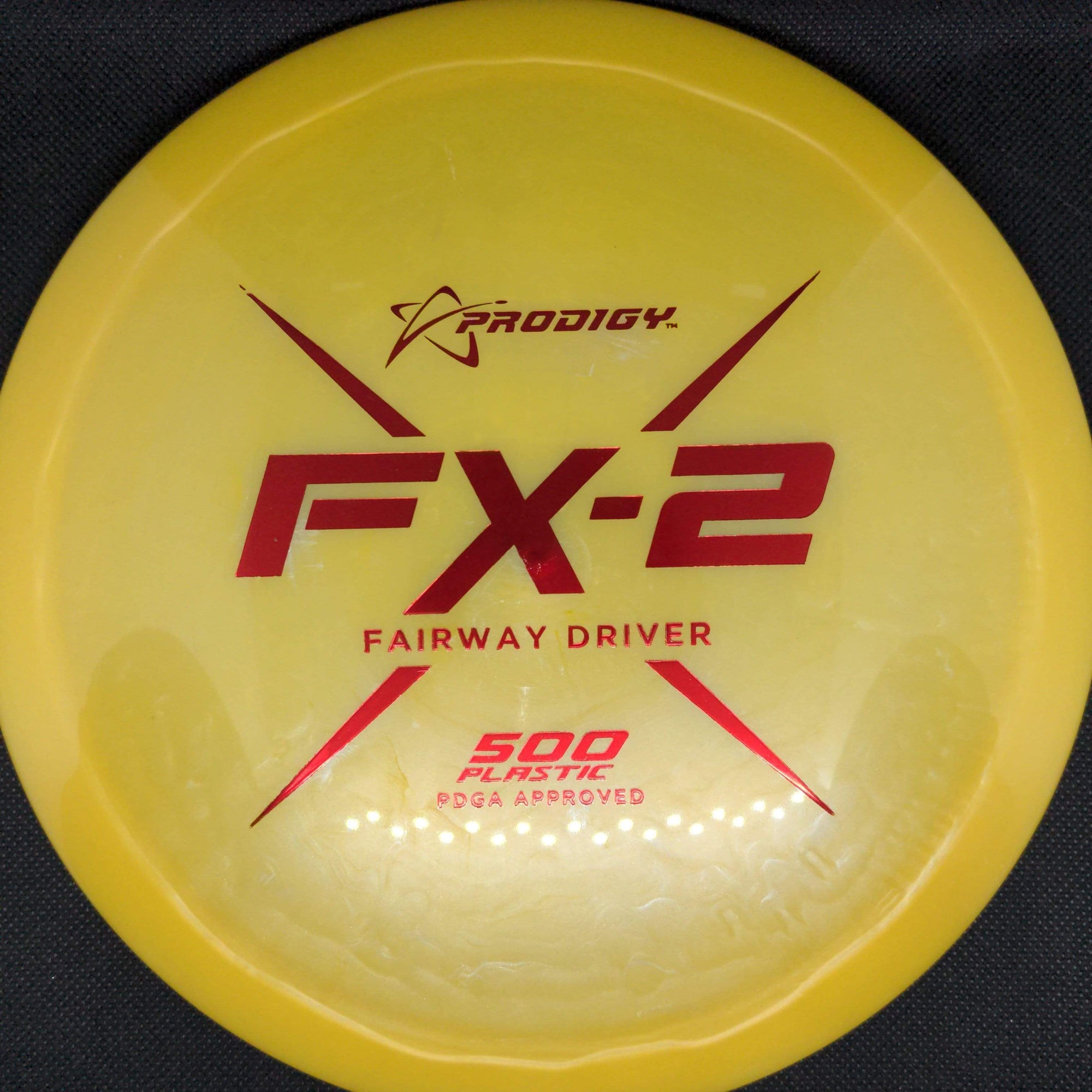Prodigy Fairway Driver Yellow Red Stamp 174g FX2 , 500 Plastic