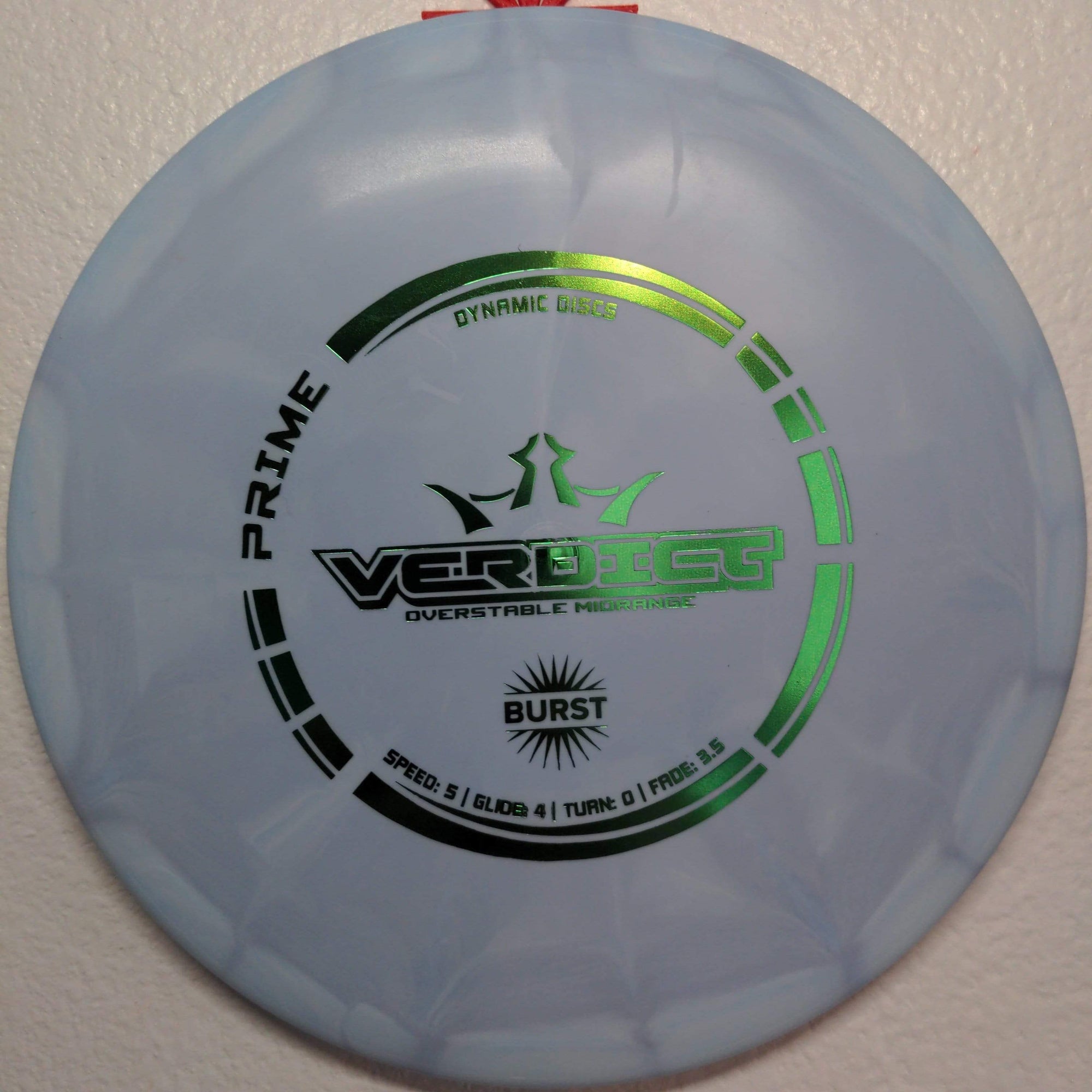 Dynamic Discs Mid Range Blue Green Foil Stamp 180g Prime Burst Verdict
