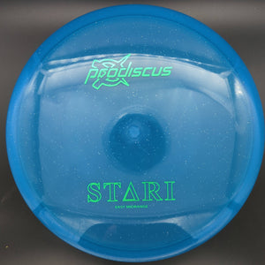 Prodiscus Mid Range Blue Metal Flake Green Stamp 170g Stari, Prodiscus Premium Plastic