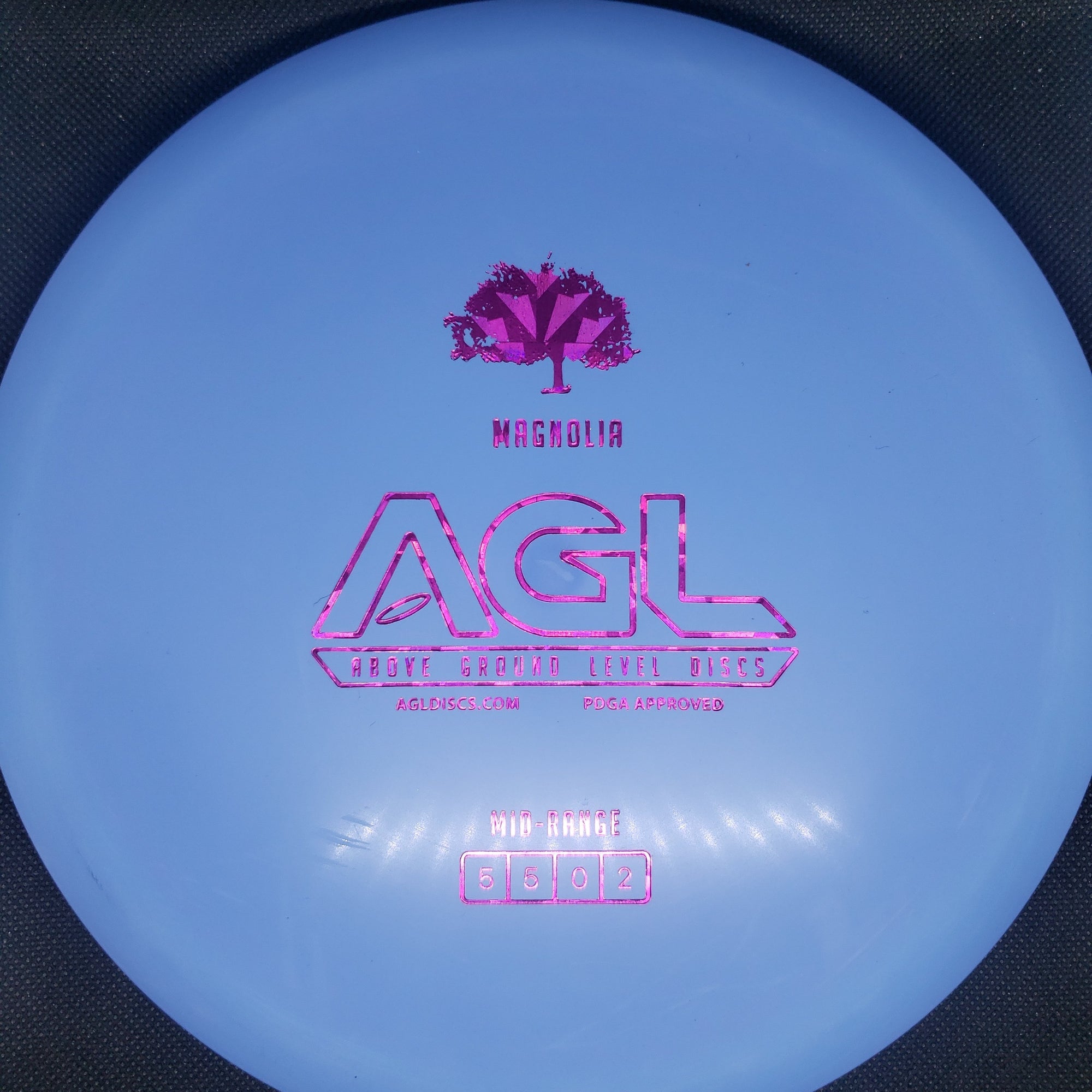 AGL Discs Mid Range Blue Pink Shatter Stamp 178g Woodland Magnolia, AGL Discs