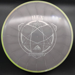 MVP Mid Range Green/Grey Swirl Rim Grey Plate 172gr Hex, Fission Plastic,