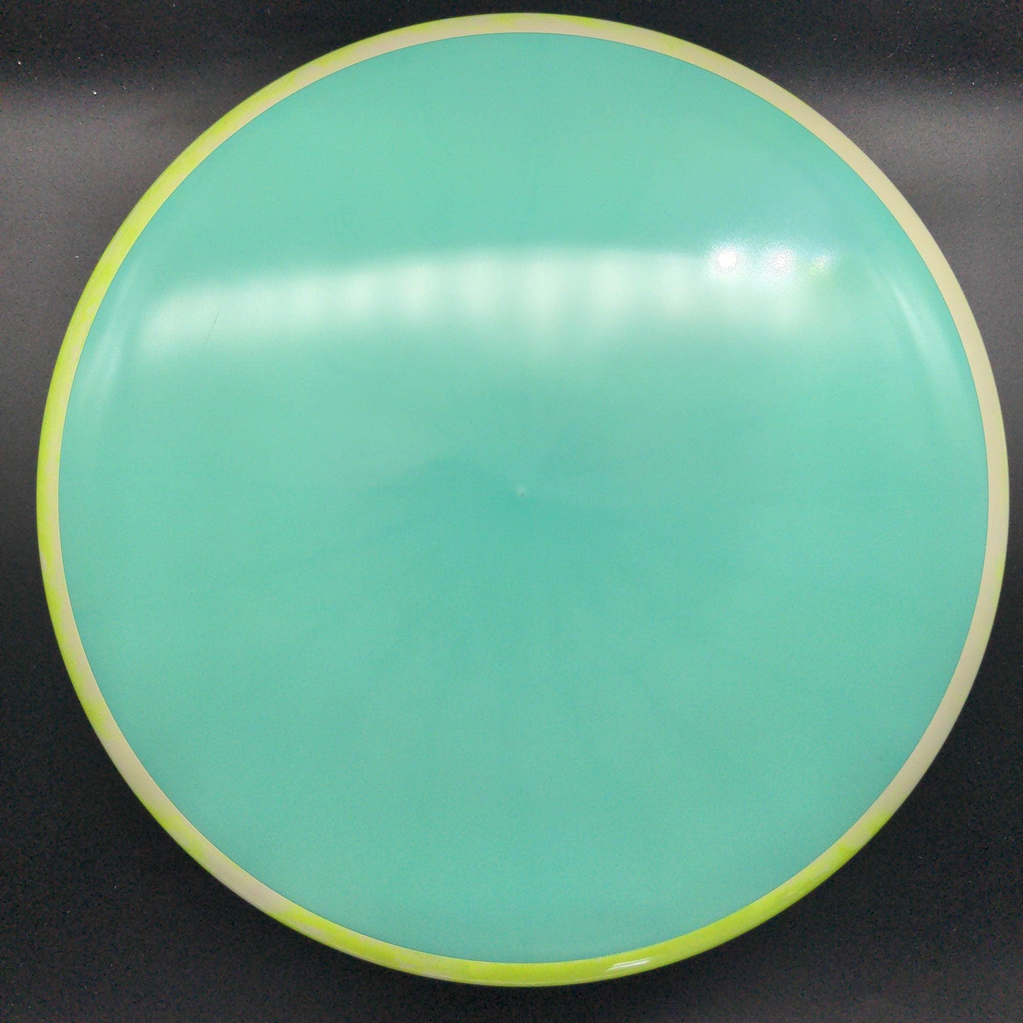 MVP Mid Range Green/White Swirl Rim Teal Blank Plate 177g Hex, Fission Plastic,