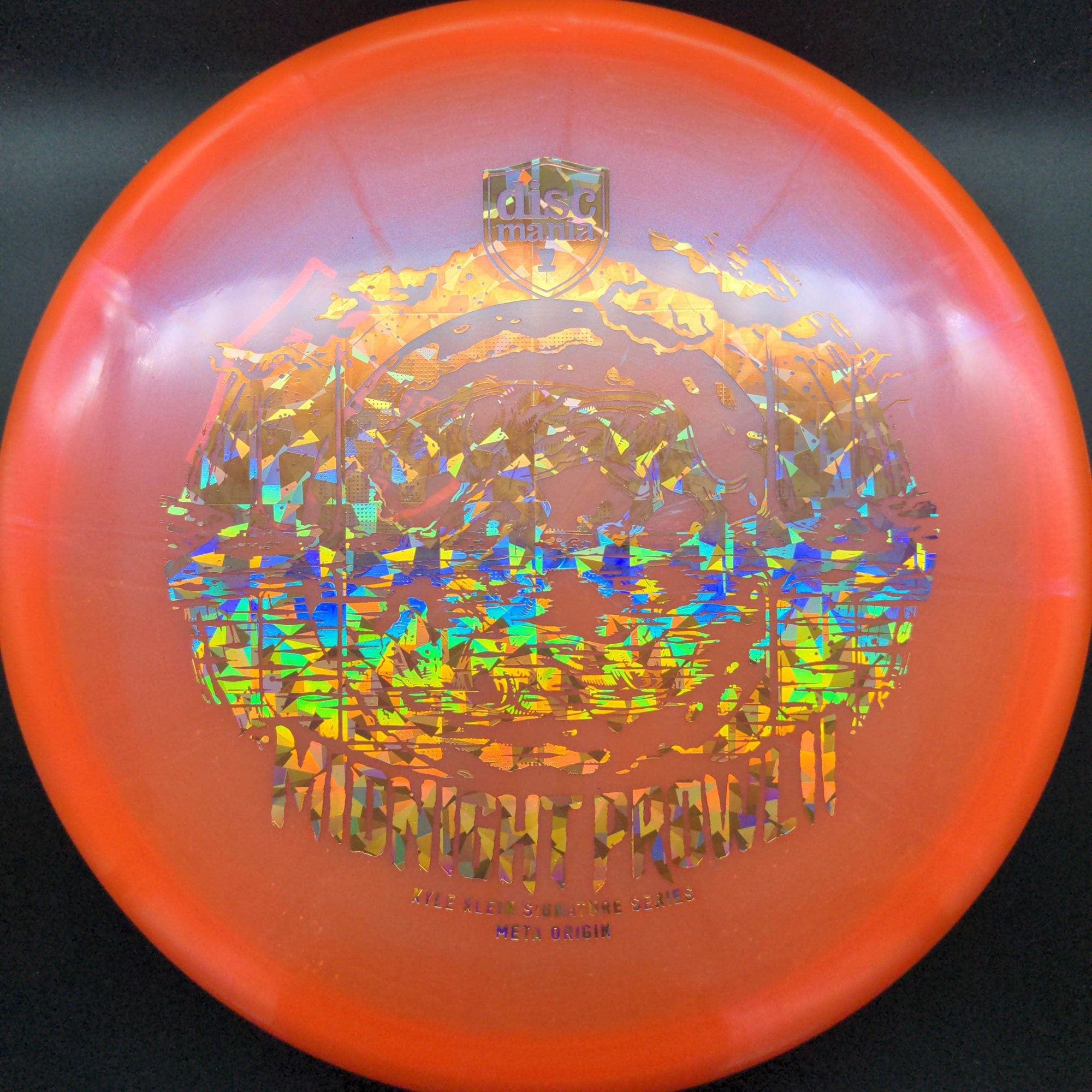 Discmania Mid Range Orange Gold Shatter Stamp 174g Midnight Prowl 2, Meta Origin, Kyle Kline