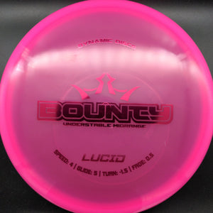 Dynamic Discs Mid Range Pink Pink Stamp 179g Bounty, Lucid